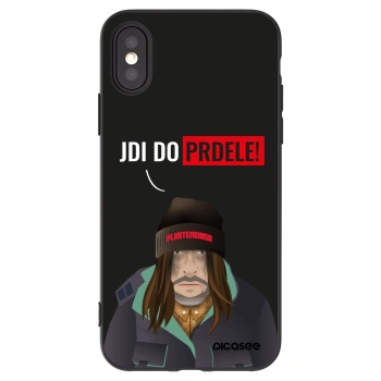 Picasee crna silikonska maskica za Apple iPhone X/XS - Bezďák