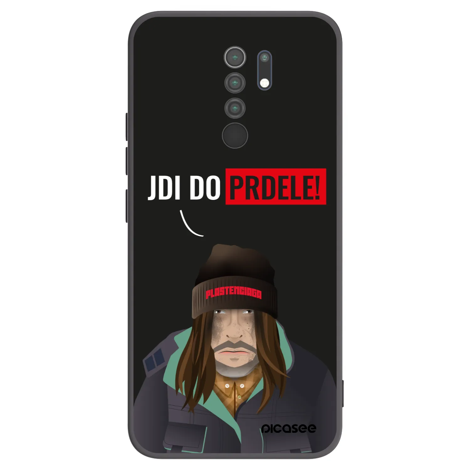Picasee crna silikonska maskica za Xiaomi Redmi 9 - Bezďák
