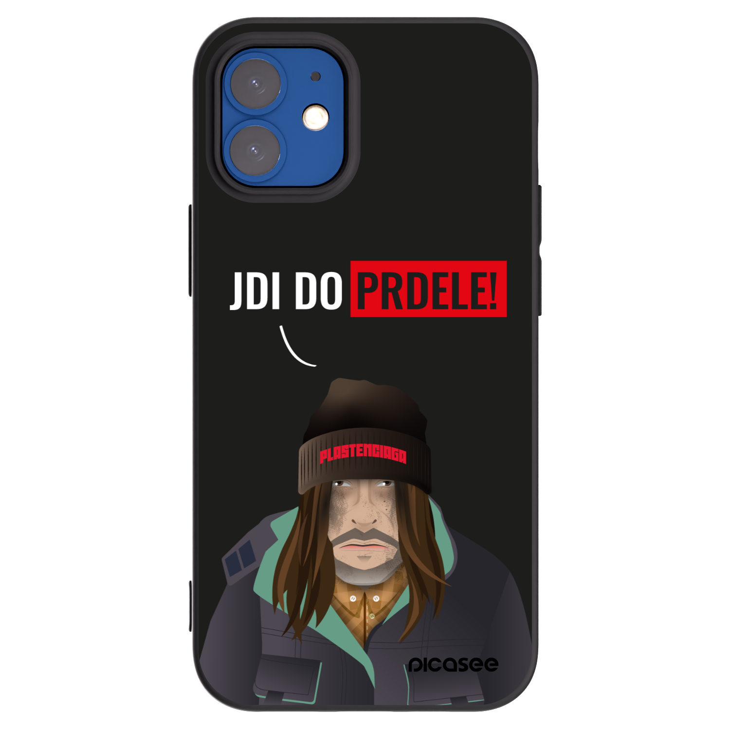Picasee crna silikonska maskica za Apple iPhone 12 mini - Bezďák