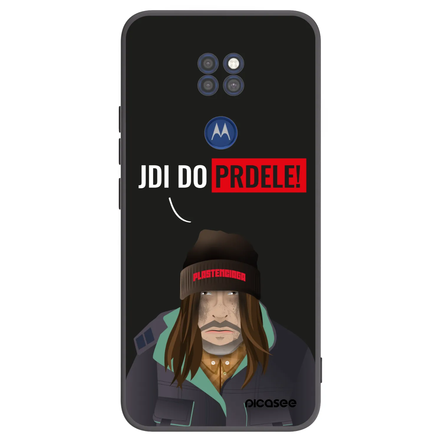 Picasee crna silikonska maskica za Motorola Moto G9 Play - Bezďák
