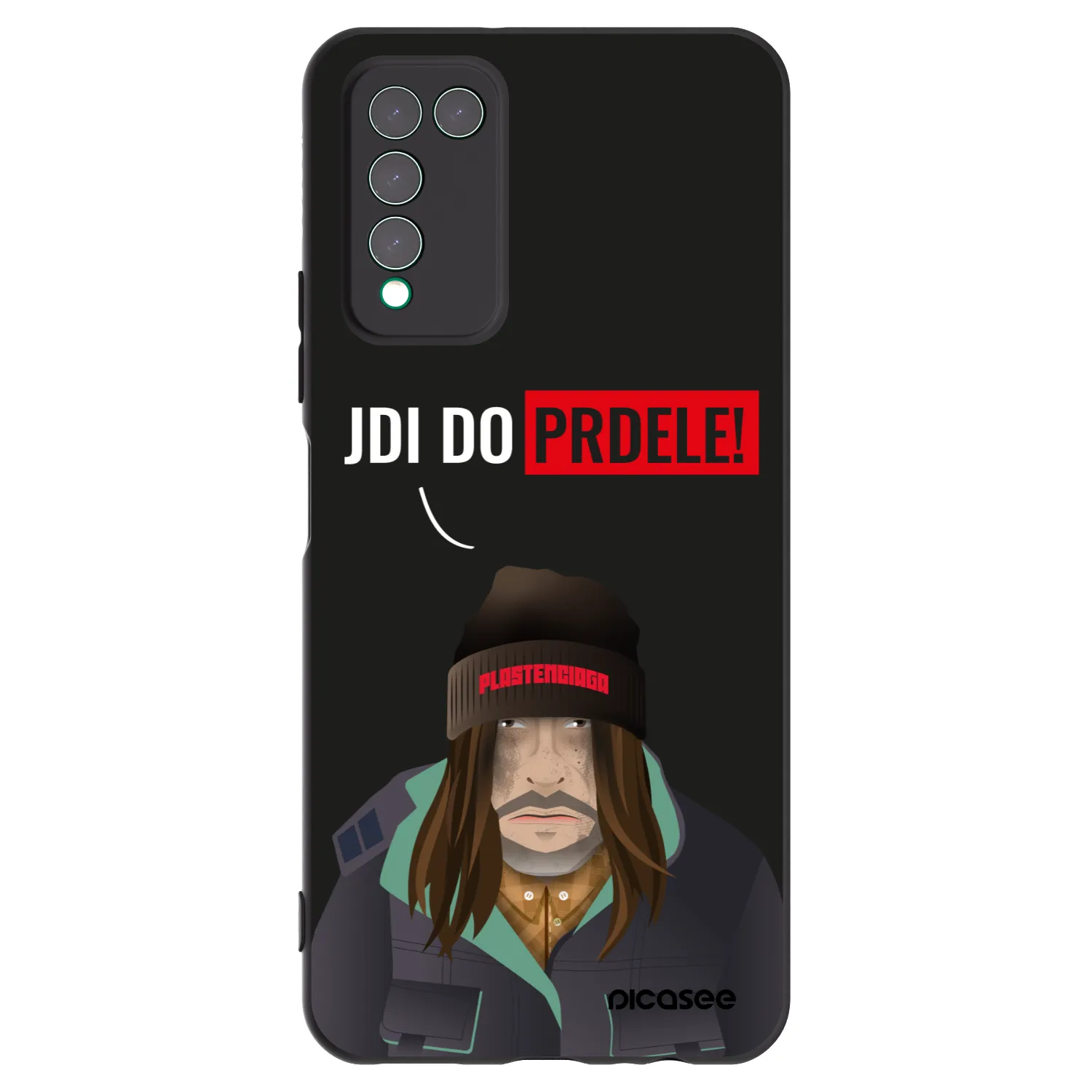 Picasee crna silikonska maskica za Honor 10X Lite - Bezďák