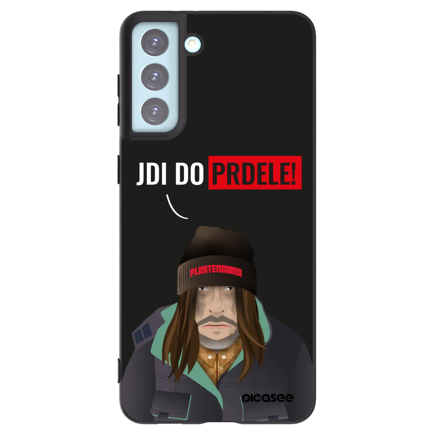 Picasee crna silikonska maskica za Samsung Galaxy S21+ 5G G996F - Bezďák