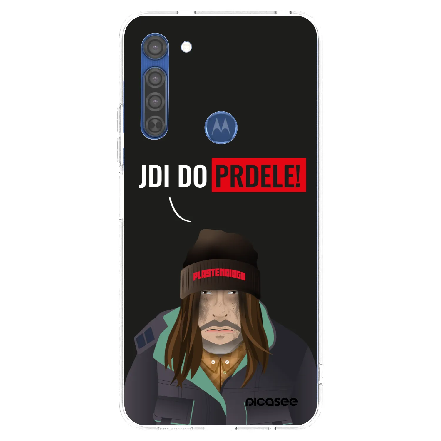 Picasee silikonska prozirna maskica za Motorola Moto G8 - Bezďák