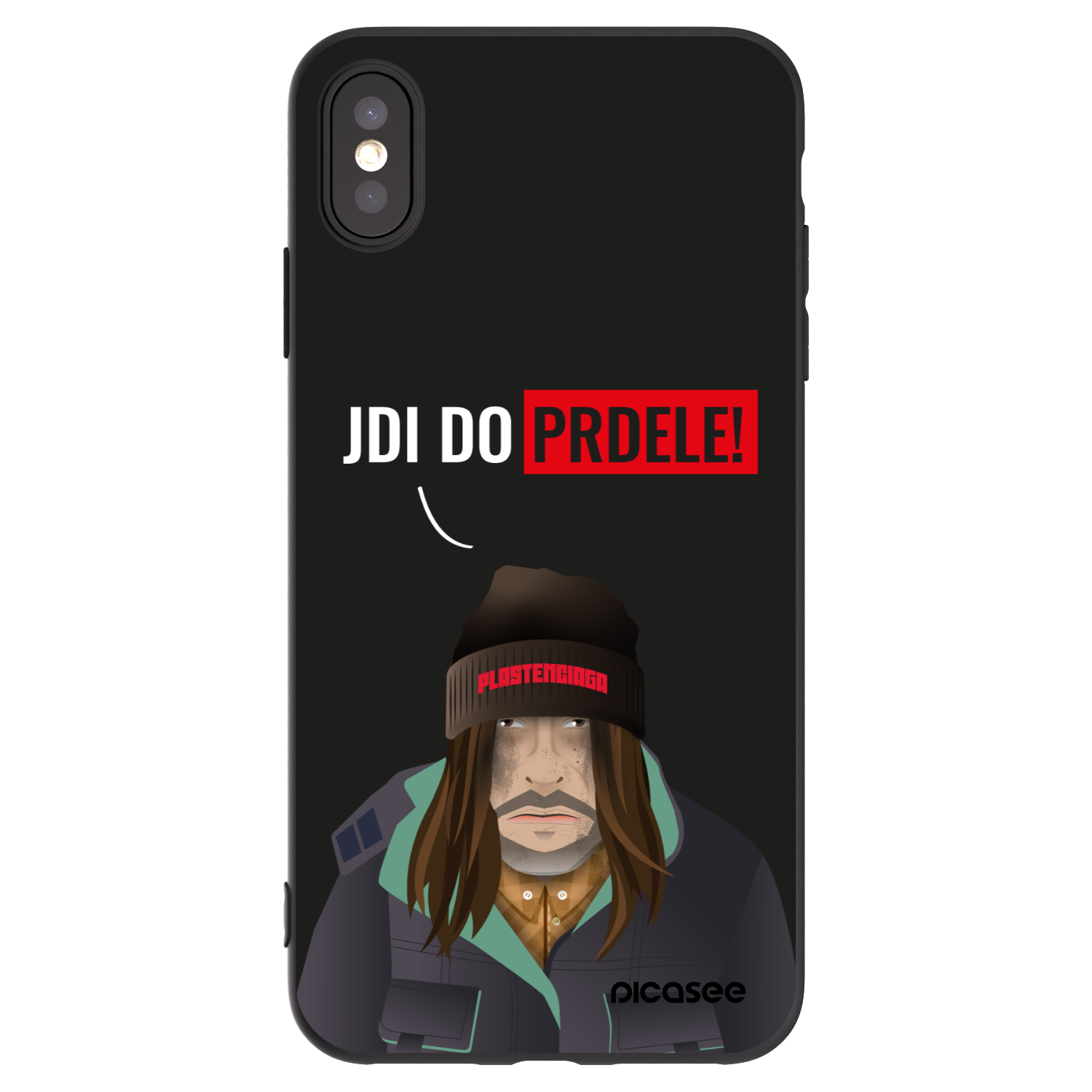 Picasee crna silikonska maskica za Apple iPhone XS Max - Bezďák