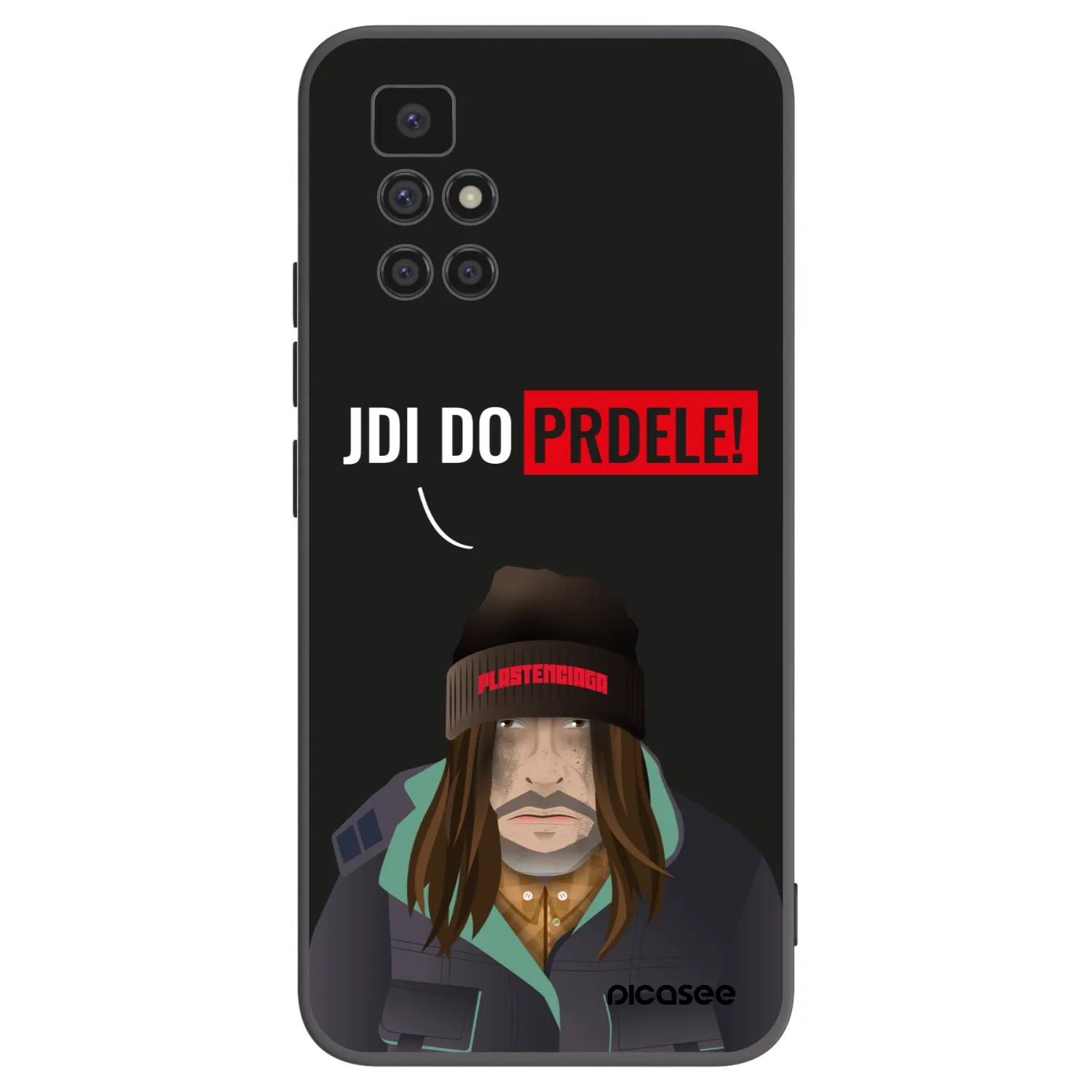 Picasee crna silikonska maskica za Xiaomi Redmi 10 - Bezďák