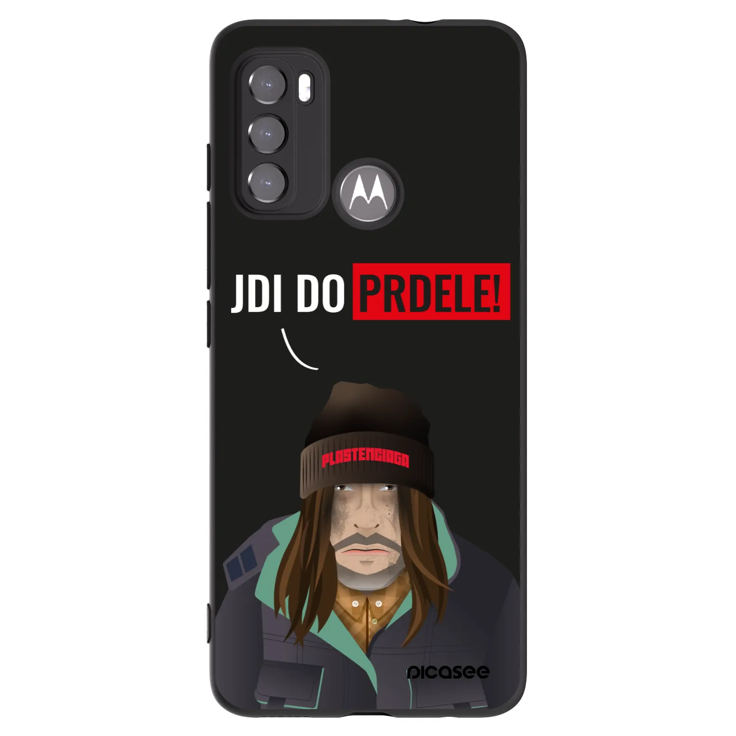 Picasee crna silikonska maskica za Motorola Moto G60 - Bezďák