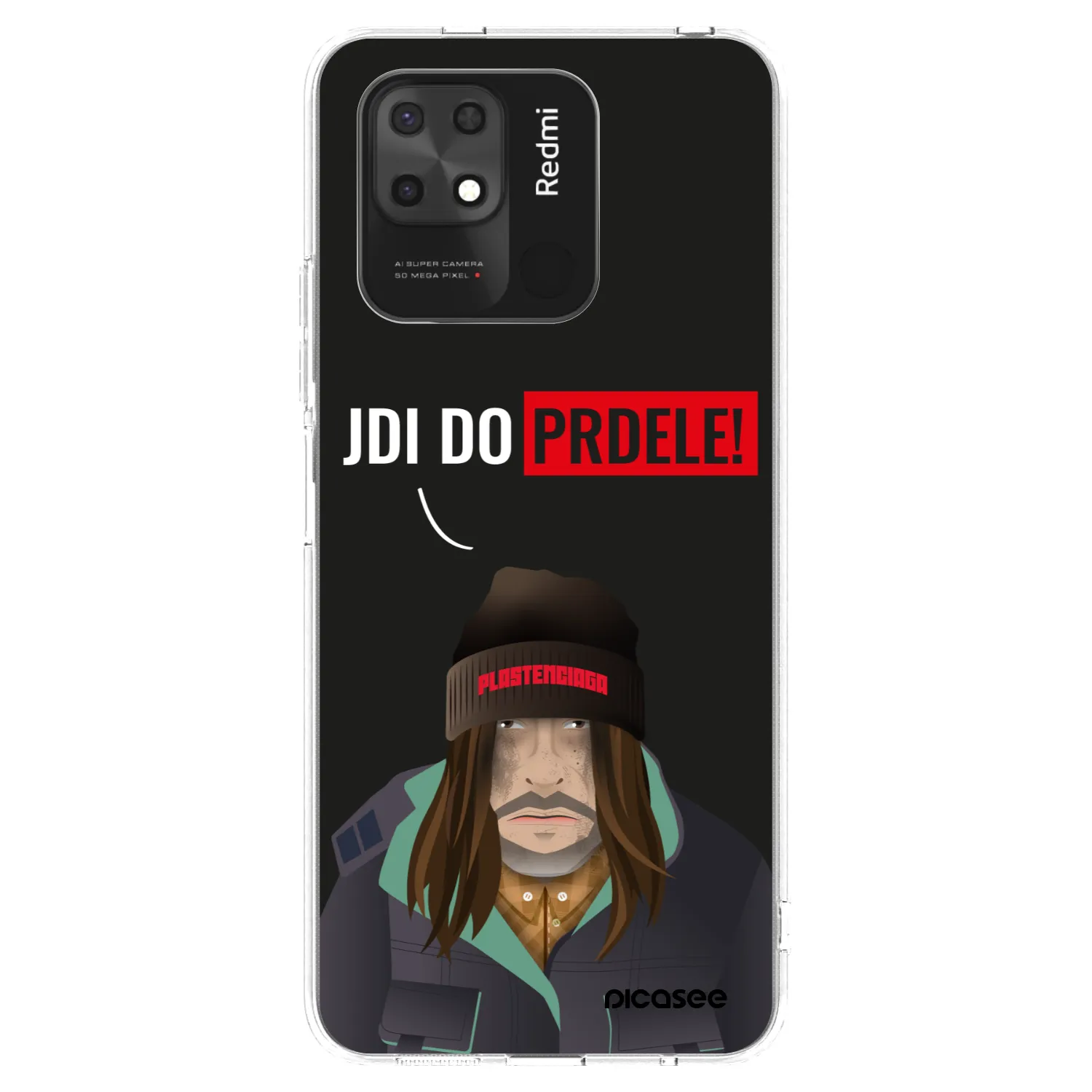Picasee silikonska prozirna maskica za Xiaomi Redmi 10C - Bezďák