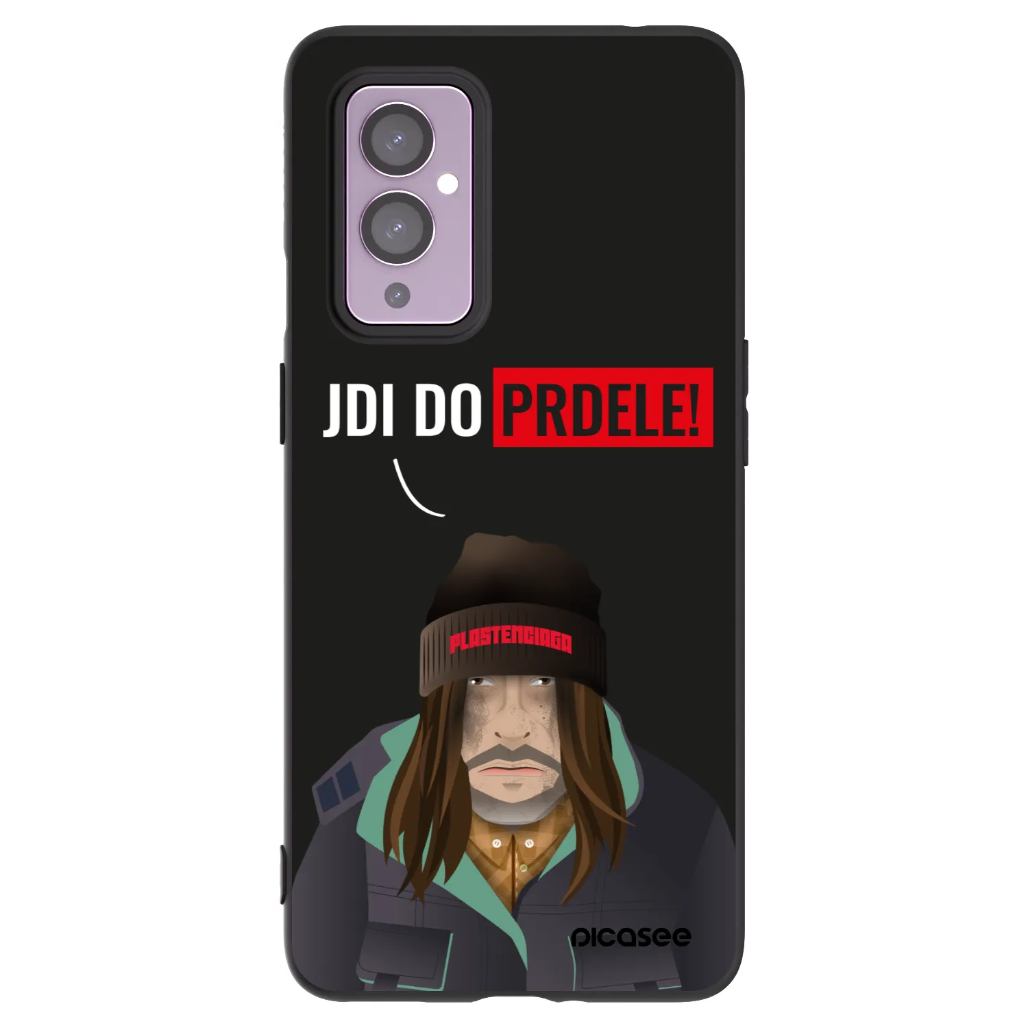 Picasee crna silikonska maskica za OnePlus 9 - Bezďák