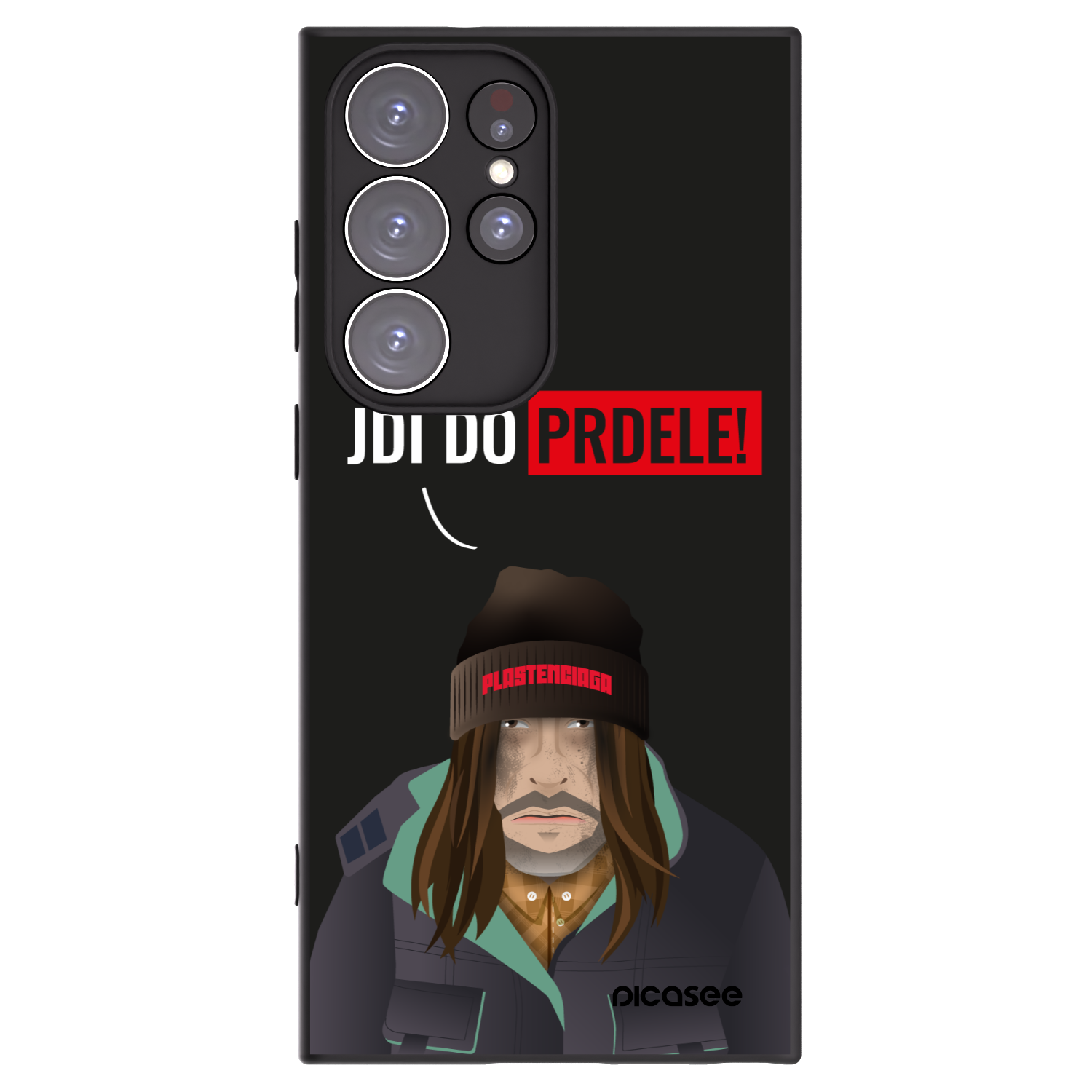 Picasee crna silikonska maskica za Samsung Galaxy S23 Ultra 5G - Bezďák