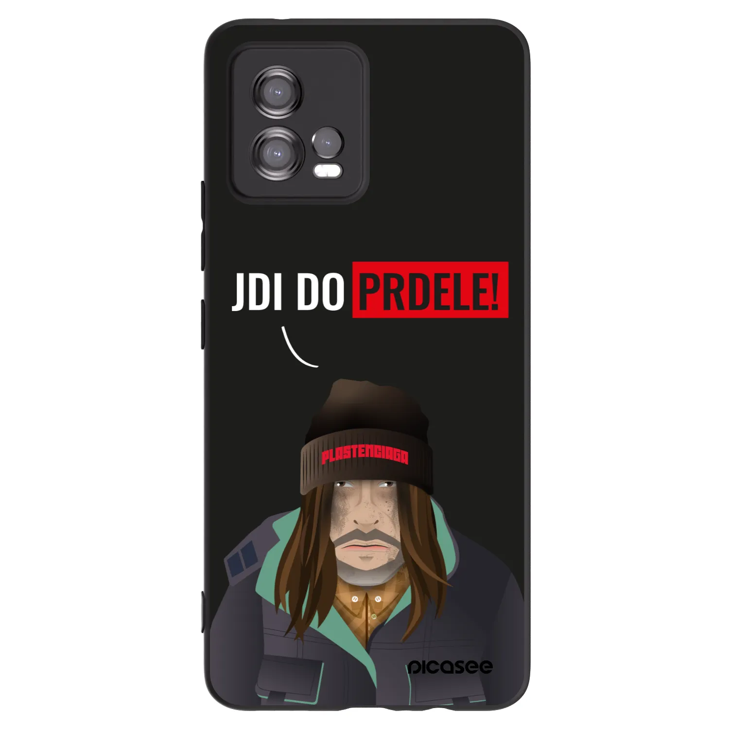 Picasee crna silikonska maskica za Motorola Moto G72 - Bezďák