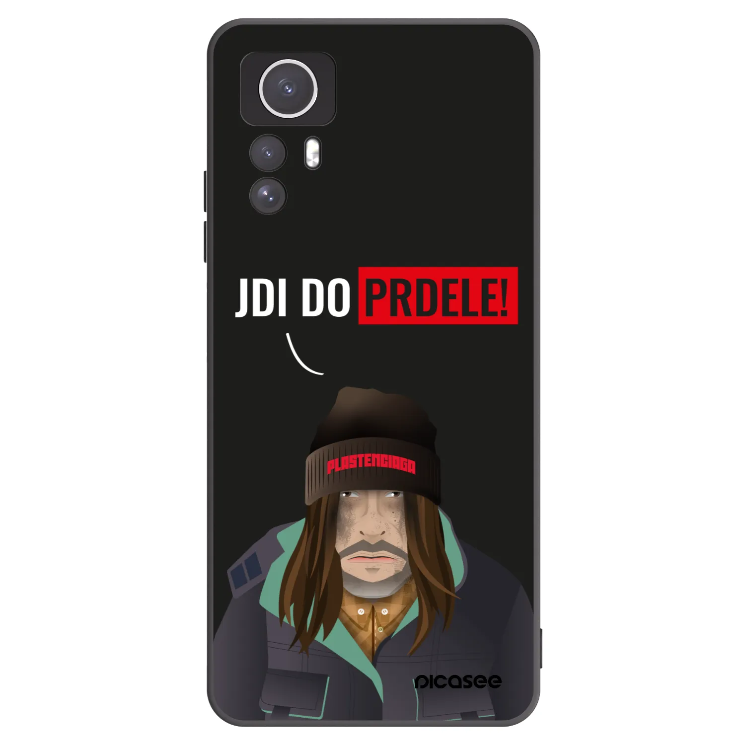 Picasee crna silikonska maskica za Xiaomi Redmi Note 12S - Bezďák