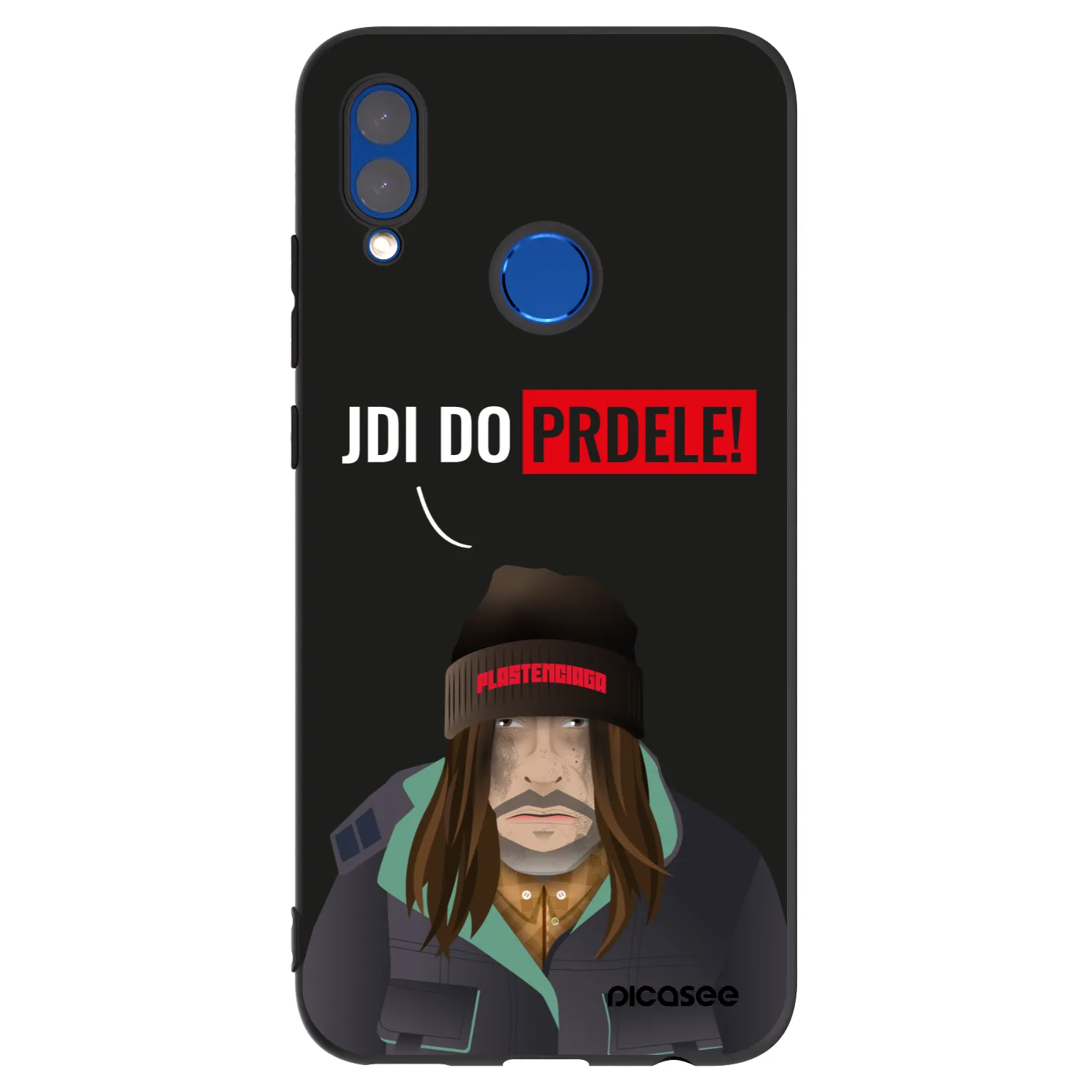 Picasee crna silikonska maskica za Honor 10 Lite - Bezďák