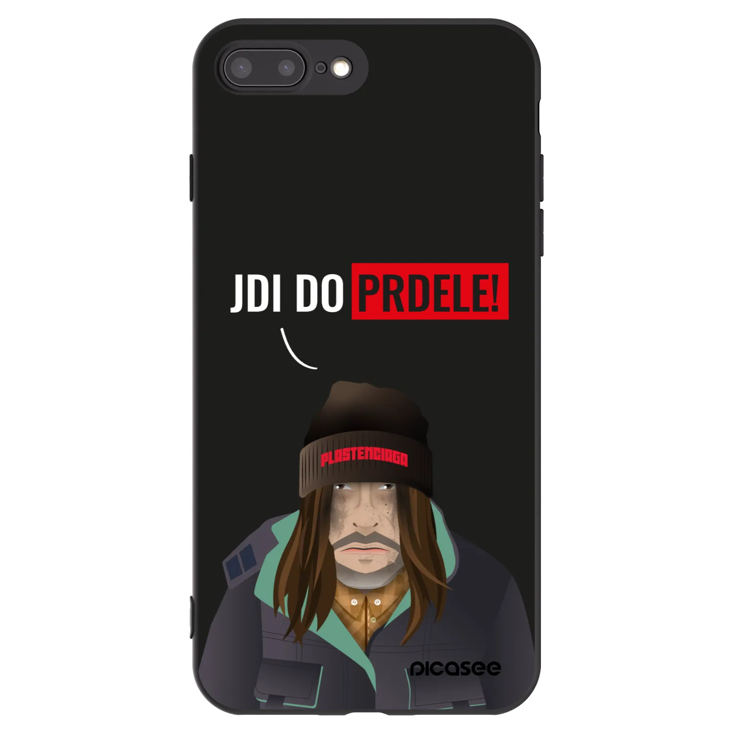 Picasee crna silikonska maskica za Apple iPhone 8 Plus - Bezďák