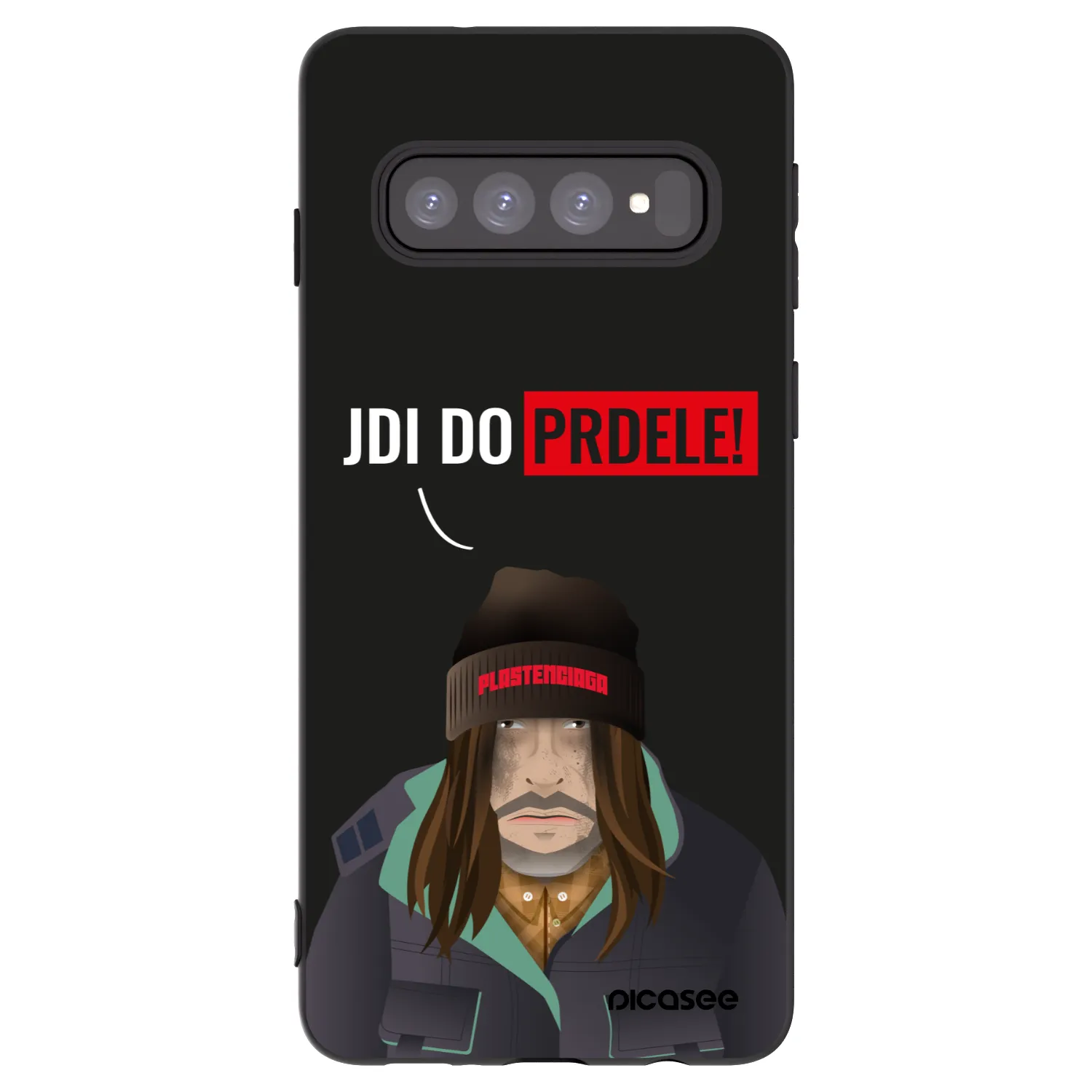 Picasee crna silikonska maskica za Samsung Galaxy S10 G973 - Bezďák