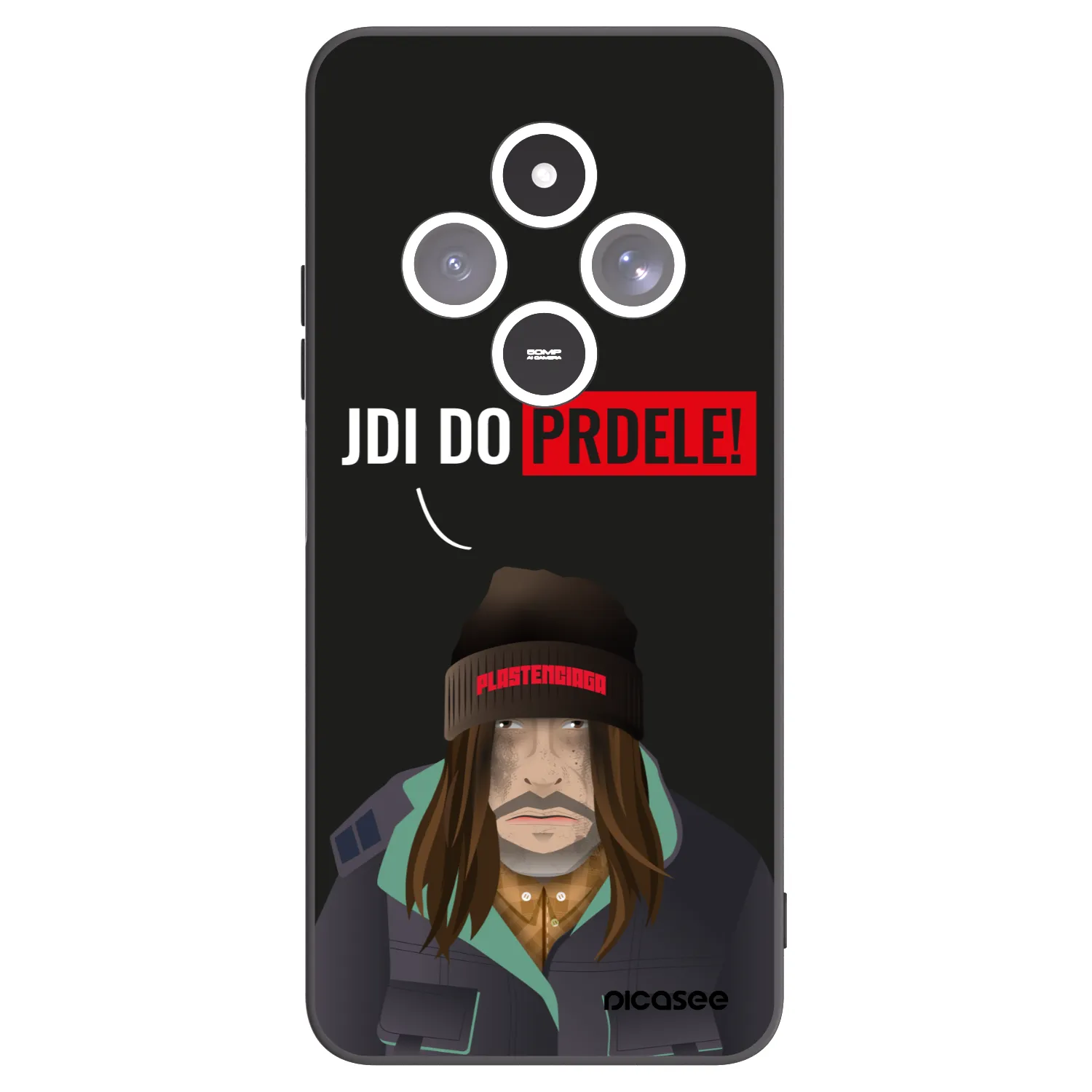 Picasee crna silikonska maskica za Xiaomi Redmi 14C - Bezďák
