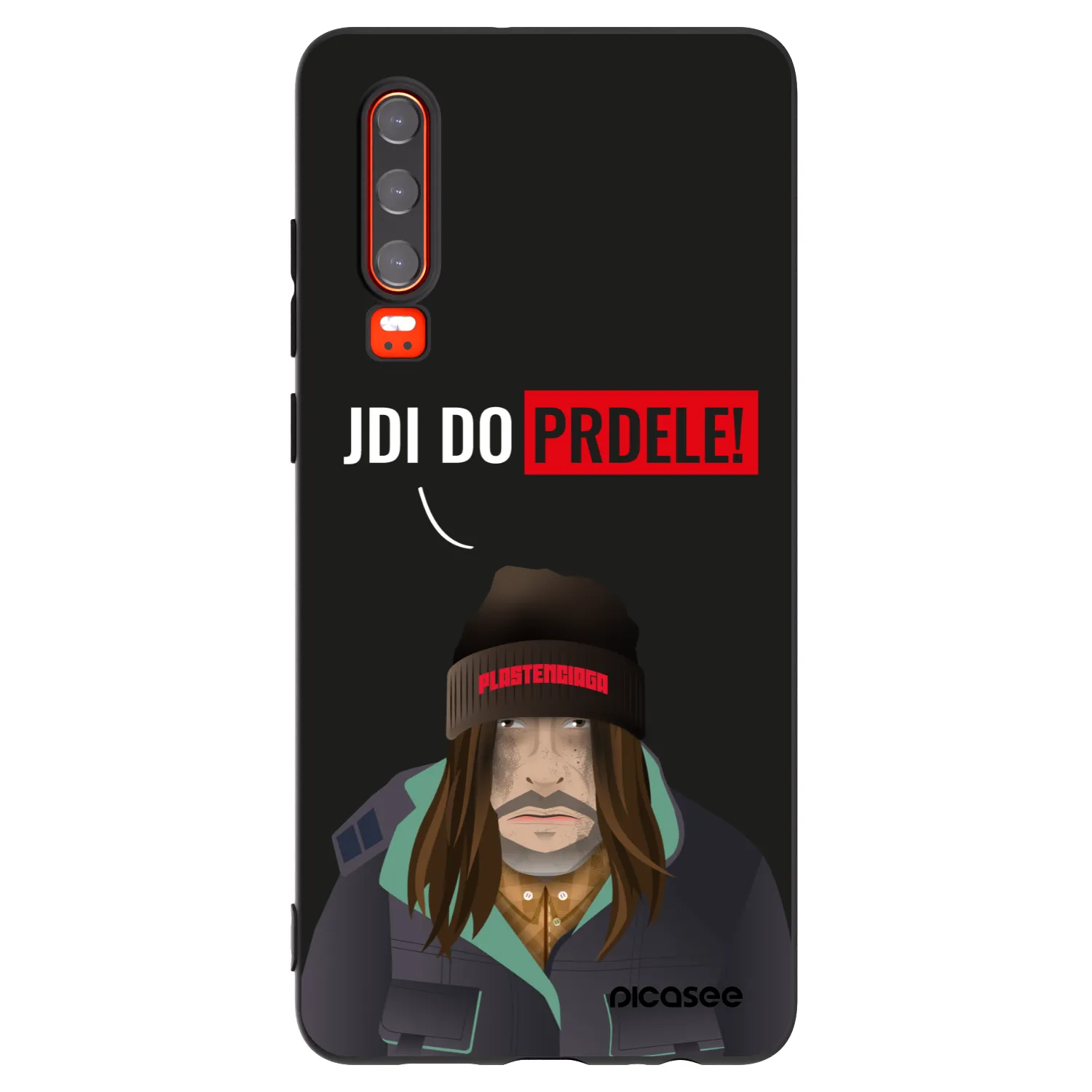 Picasee crna silikonska maskica za Huawei P30 - Bezďák