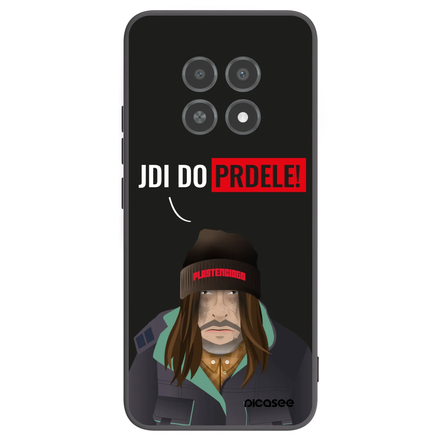 Picasee crna silikonska maskica za Realme 12X - Bezďák