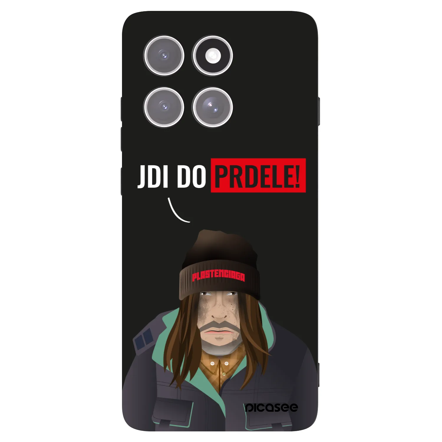 Picasee crna silikonska maskica za Motorola Edge 60 Pro - Bezďák