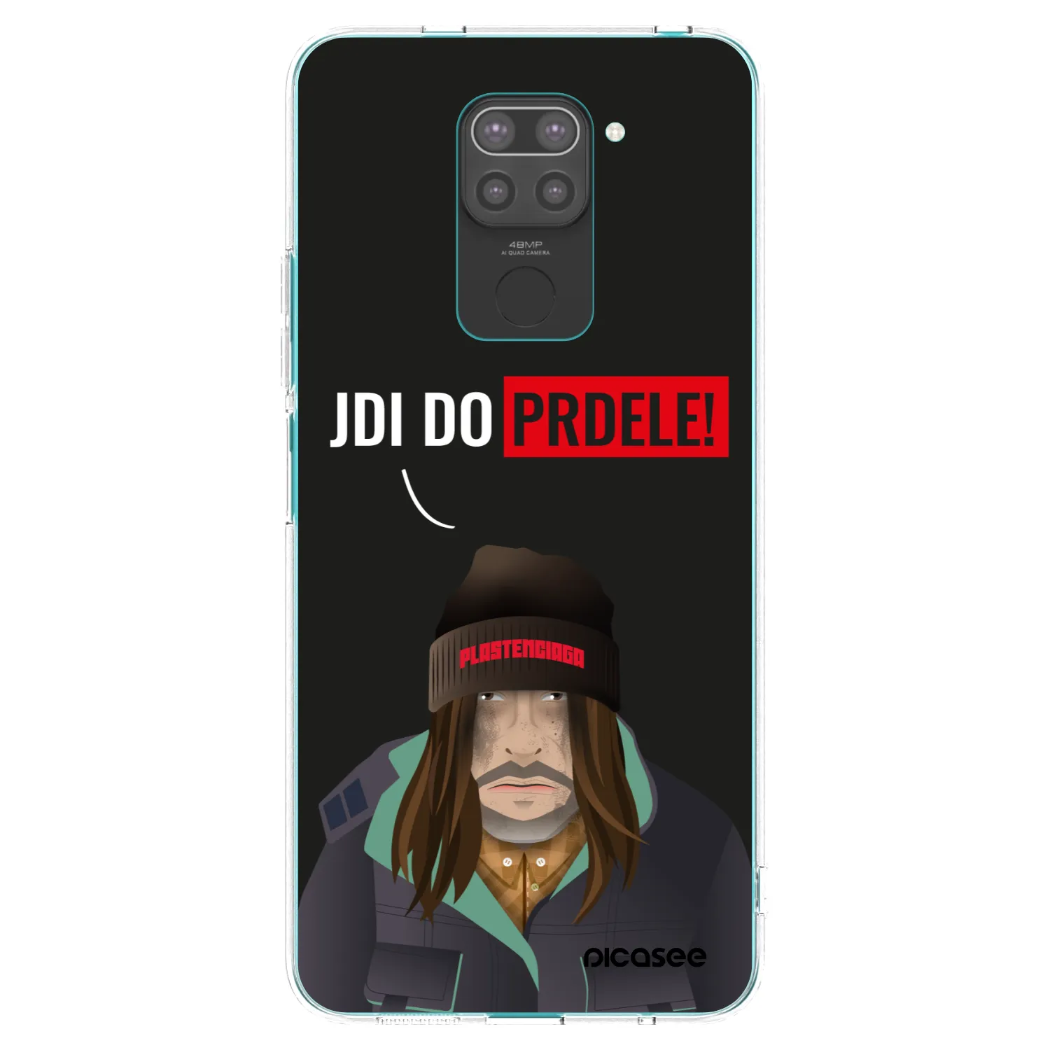 Picasee crna silikonska maskica za Xiaomi Redmi Note 9 - Bezďák