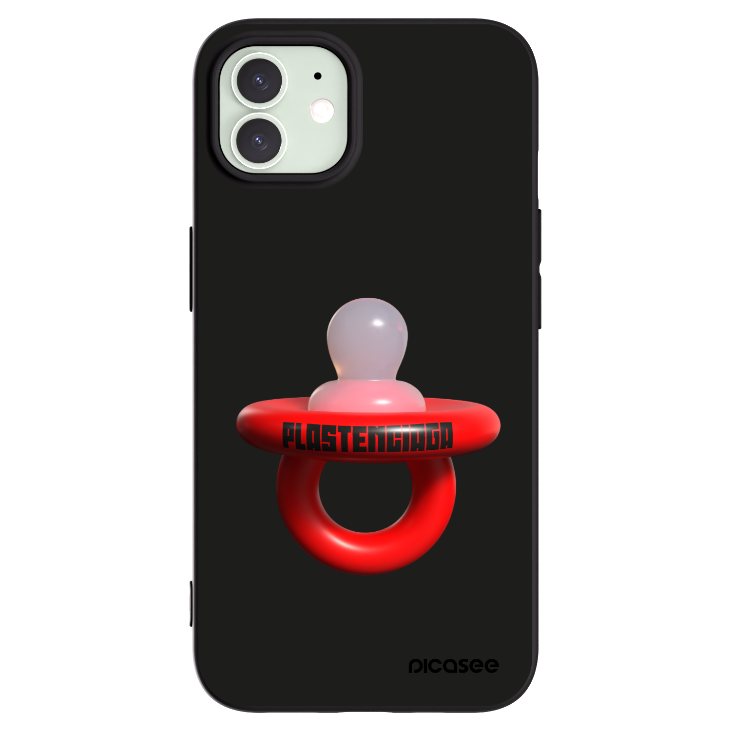 Picasee crna silikonska maskica za Apple iPhone 12 - Le Dudel