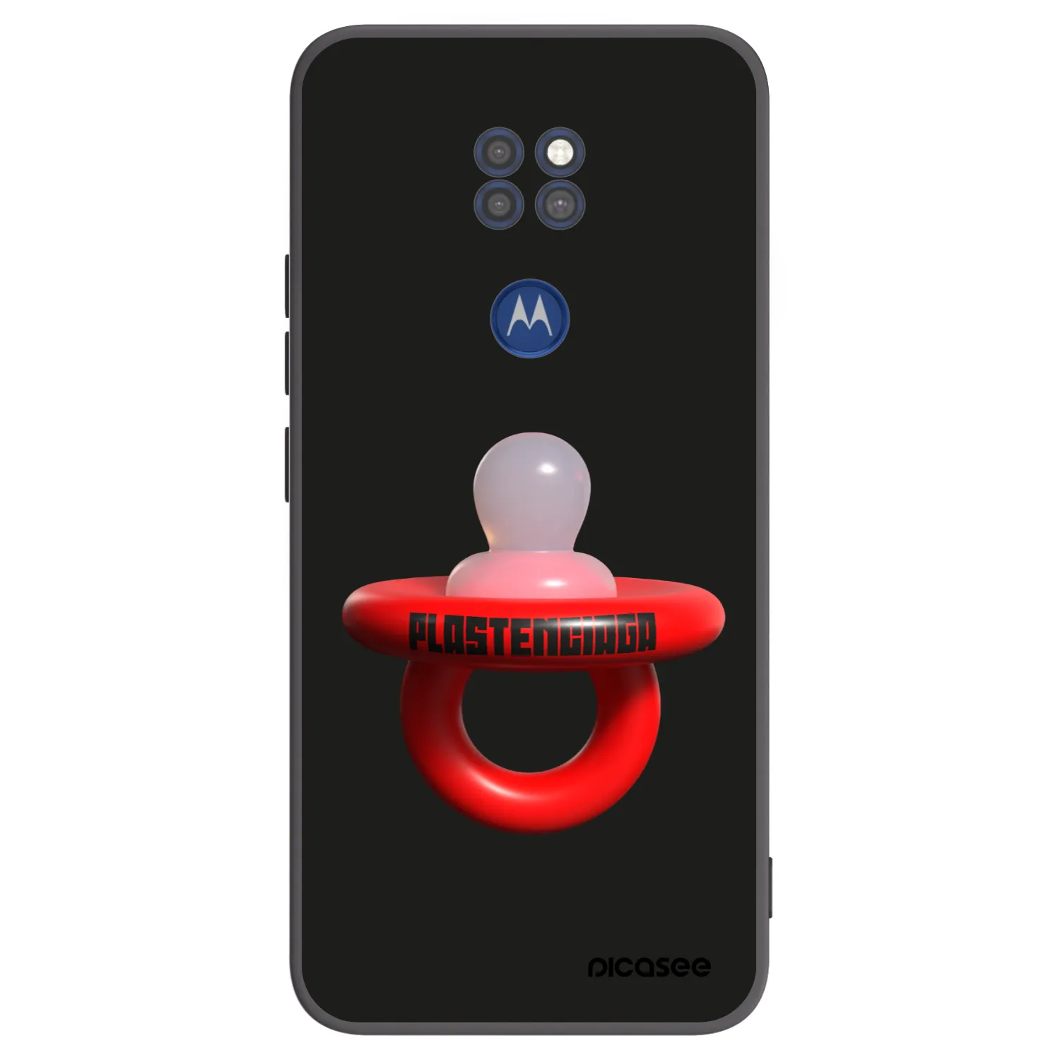 Picasee crna silikonska maskica za Motorola Moto G9 Play - Le Dudel