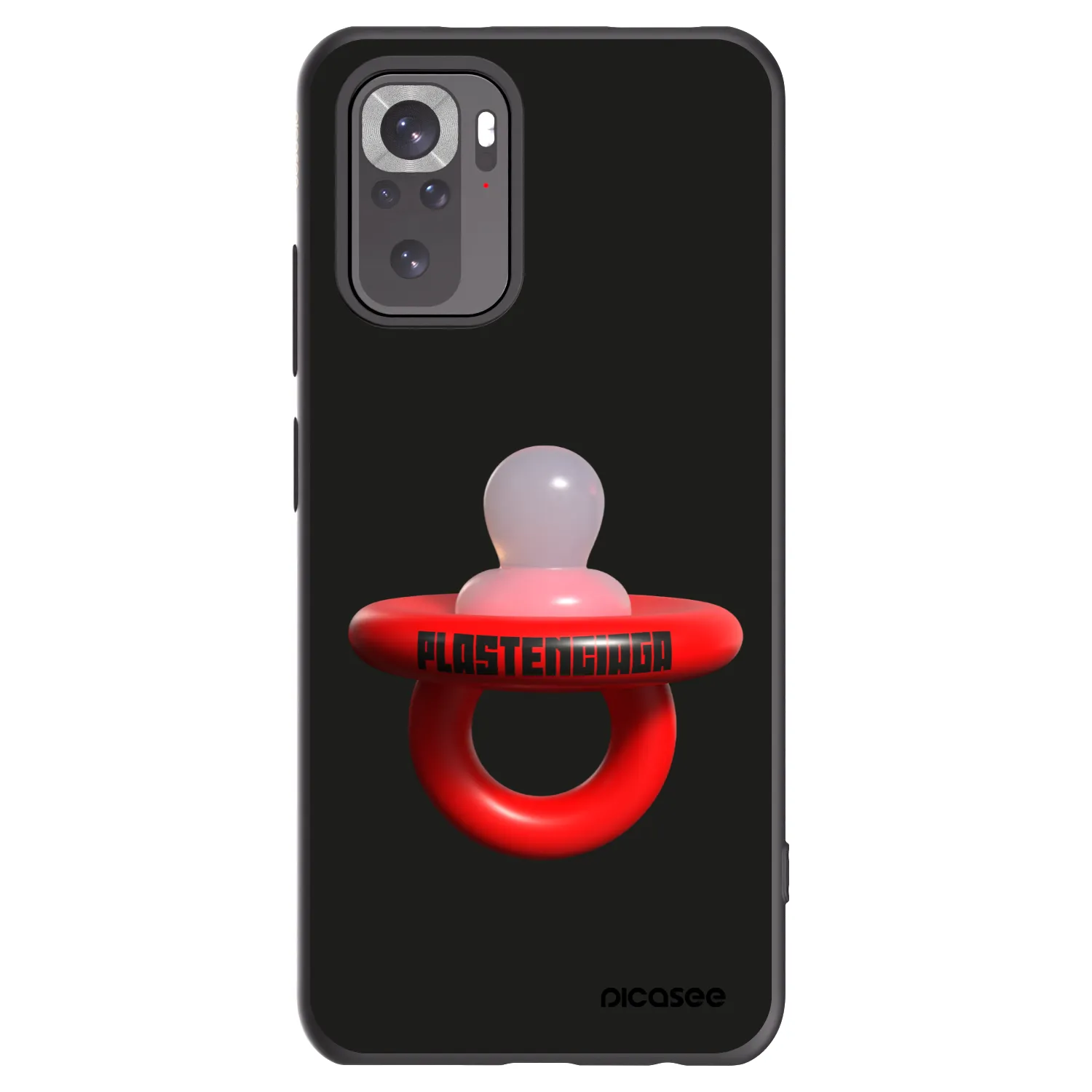 Picasee crna silikonska maskica za Xiaomi Redmi Note 10S - Le Dudel