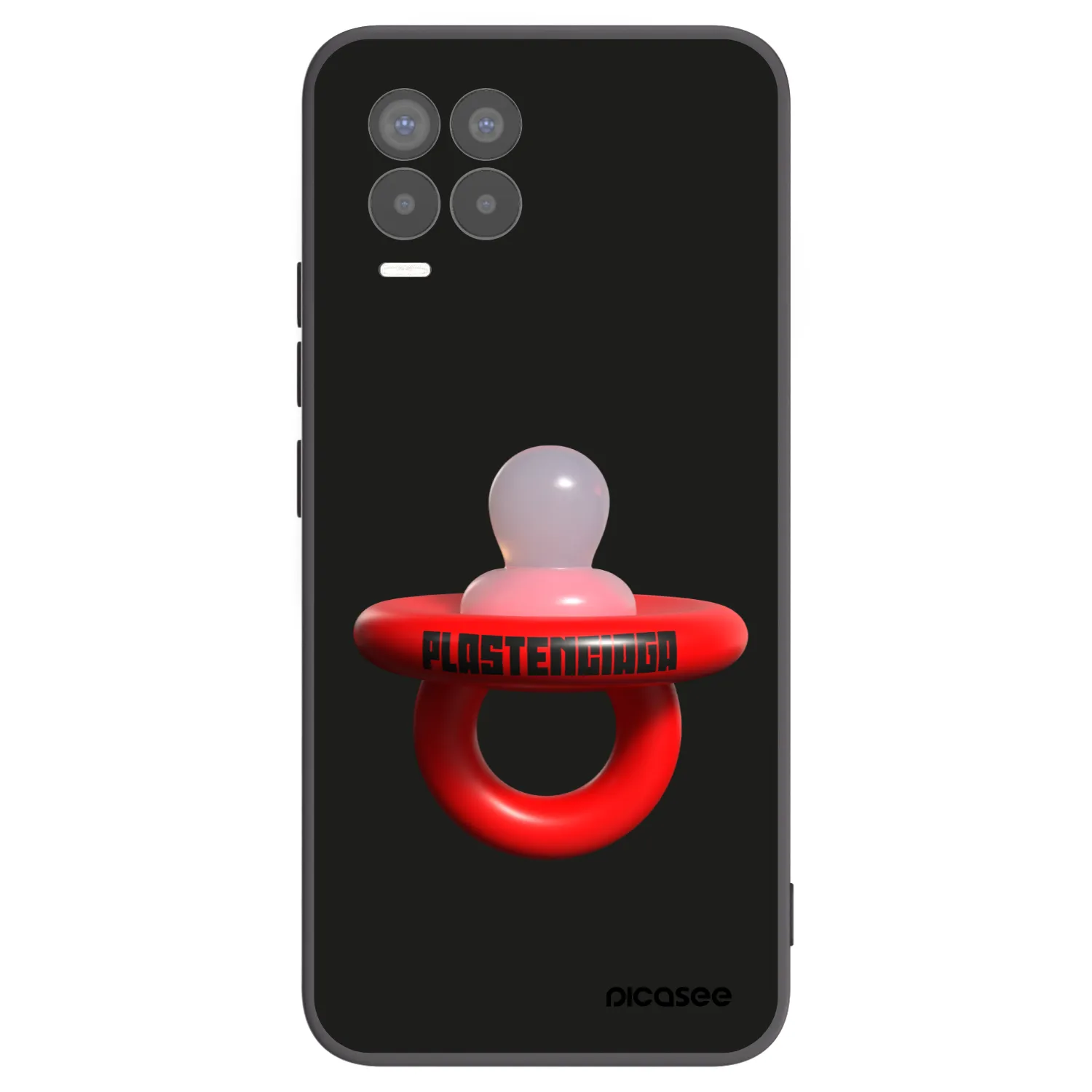 Picasee crna silikonska maskica za Realme 8 4G - Le Dudel
