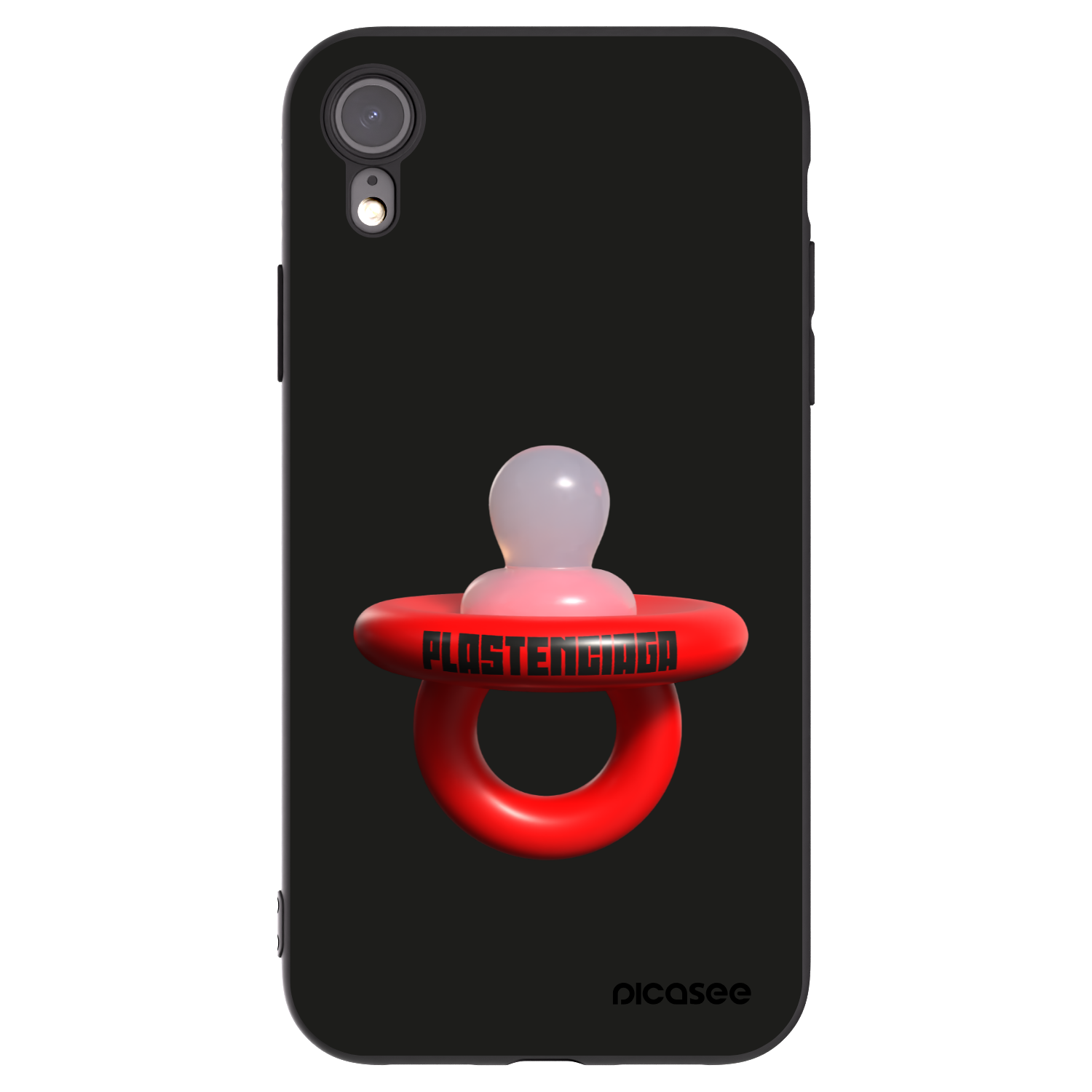 Picasee crna silikonska maskica za Apple iPhone XR - Le Dudel