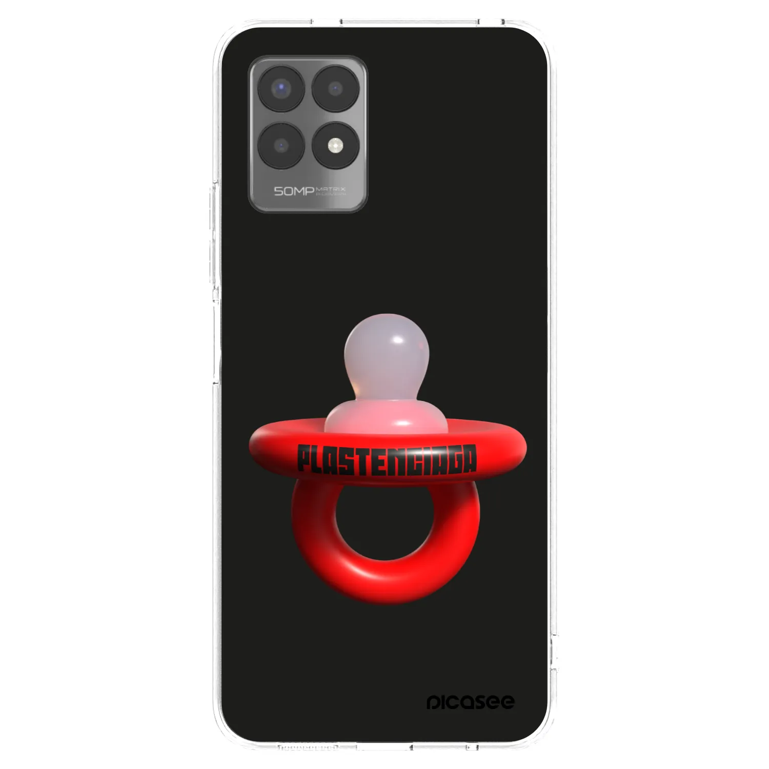 Picasee silikonska prozirna maskica za Realme 8i - Le Dudel