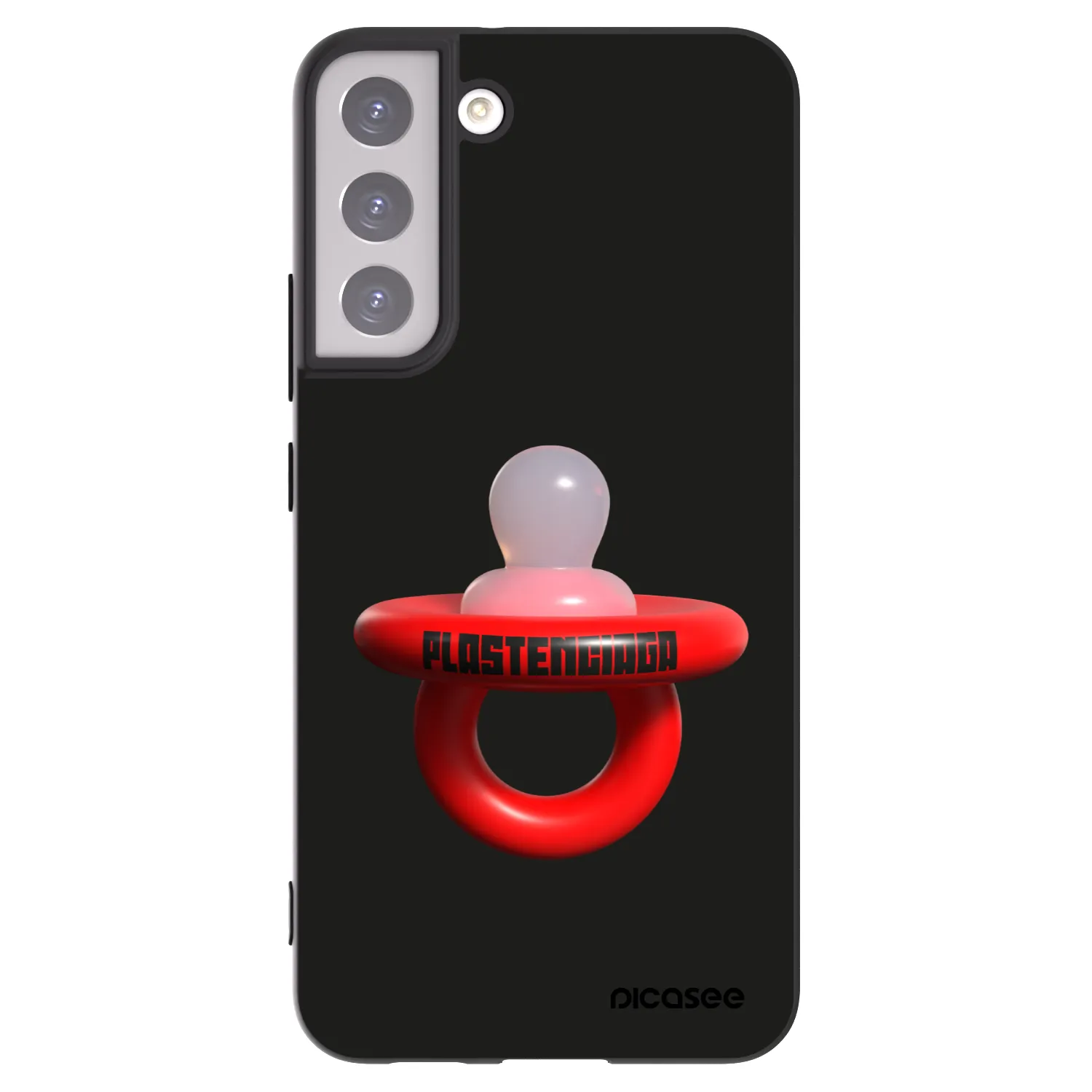 Picasee crna silikonska maskica za Samsung Galaxy S22+ 5G - Le Dudel