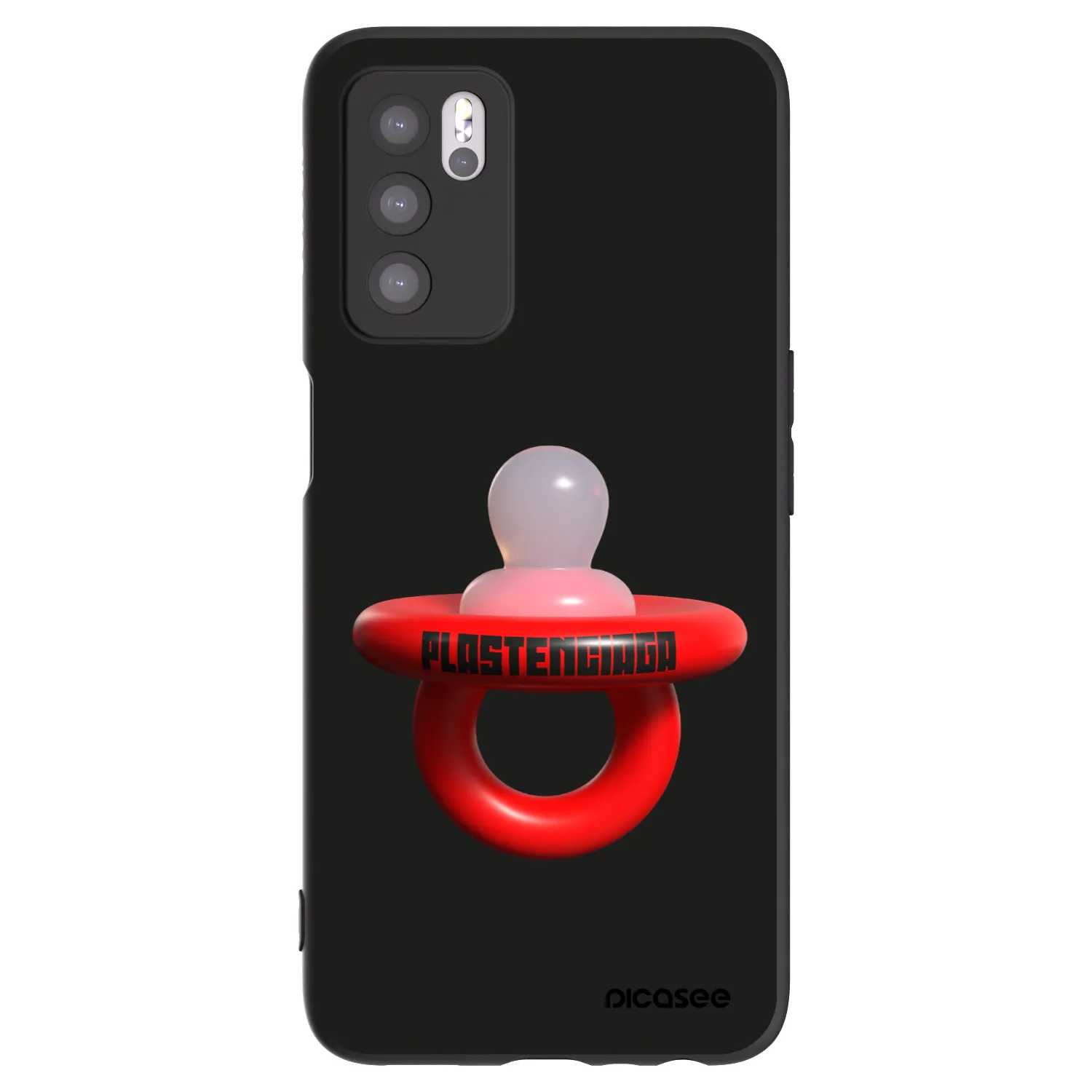 Picasee crna silikonska maskica za OPPO A16 - Le Dudel