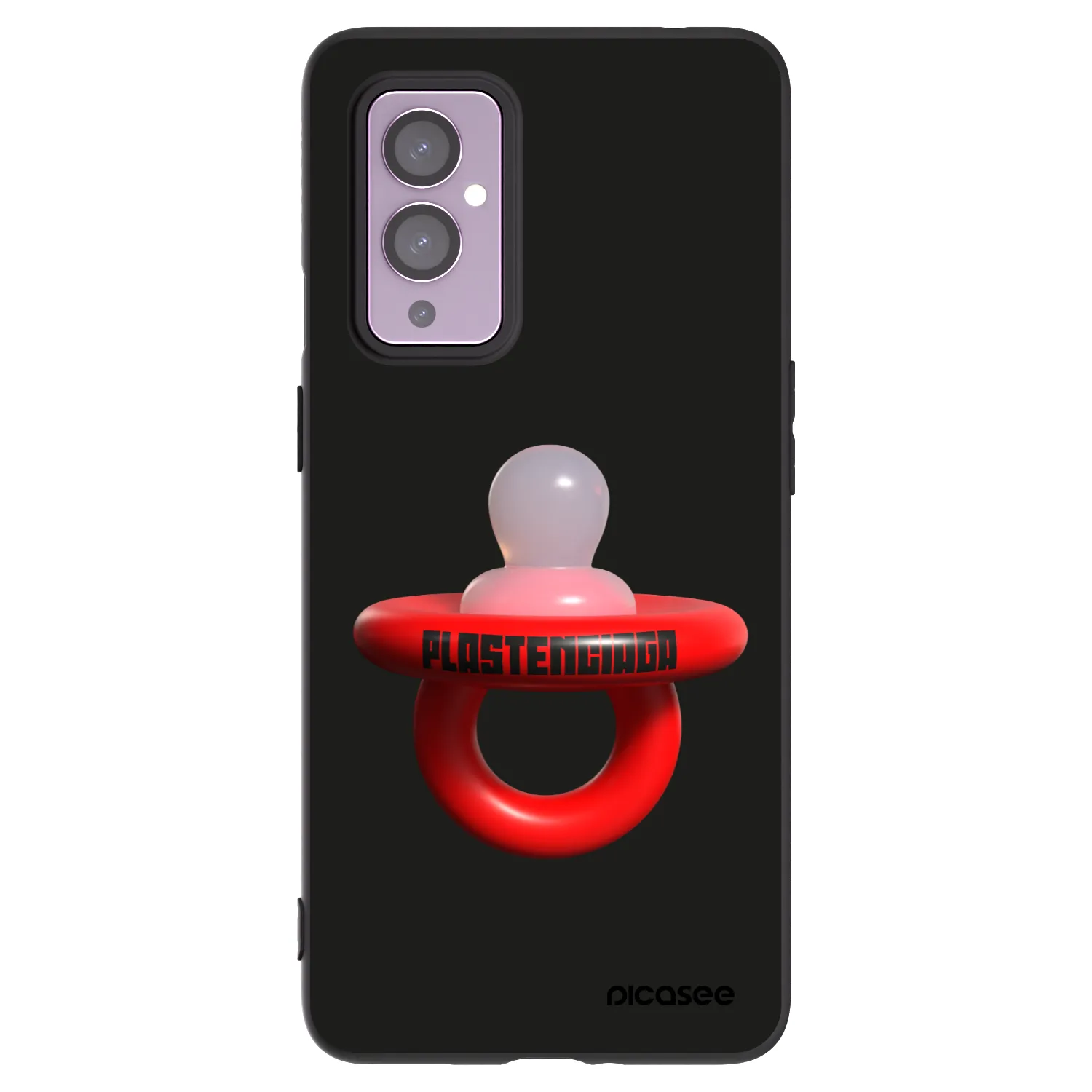 Picasee crna silikonska maskica za OnePlus 9 - Le Dudel