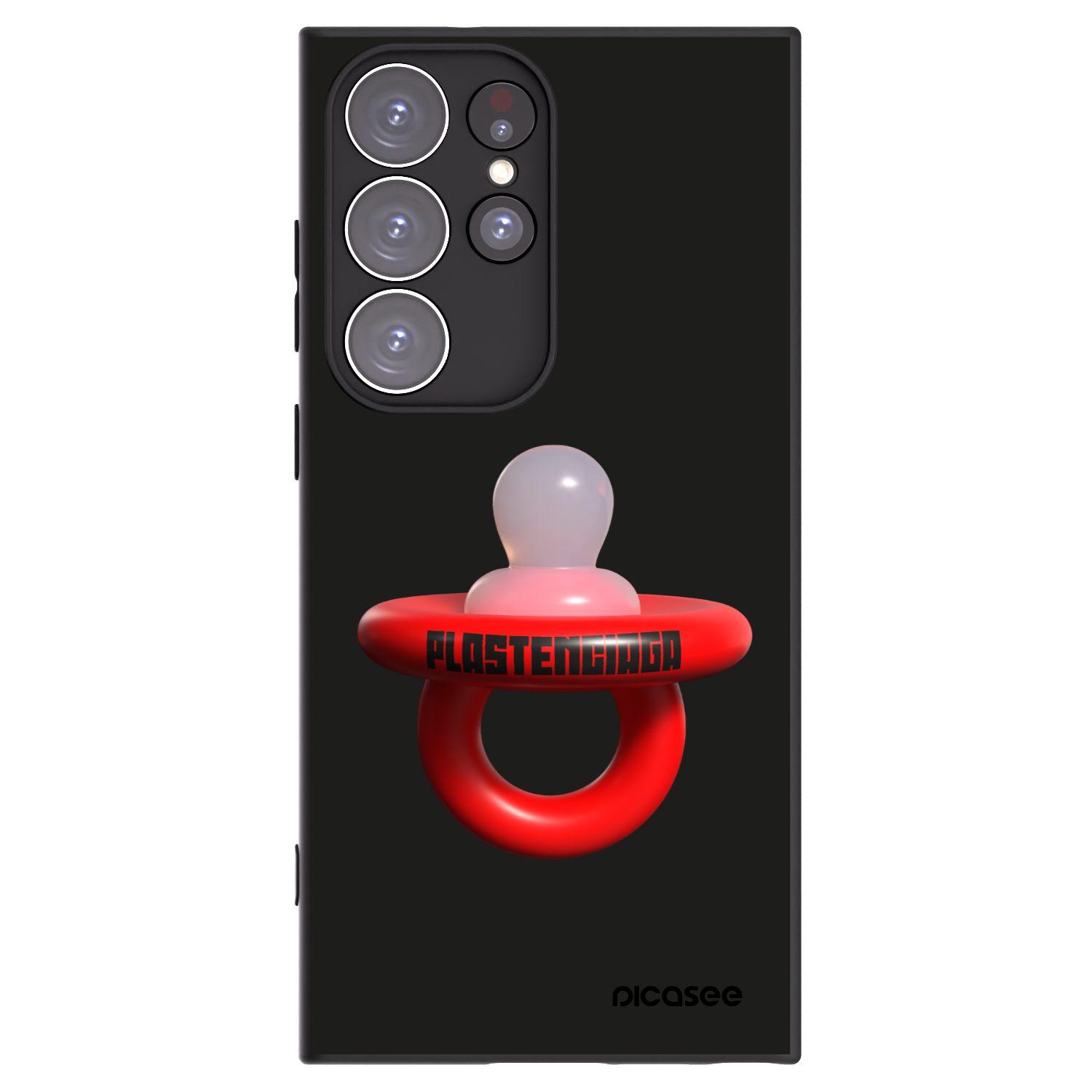 Picasee crna silikonska maskica za Samsung Galaxy S23 Ultra 5G - Le Dudel