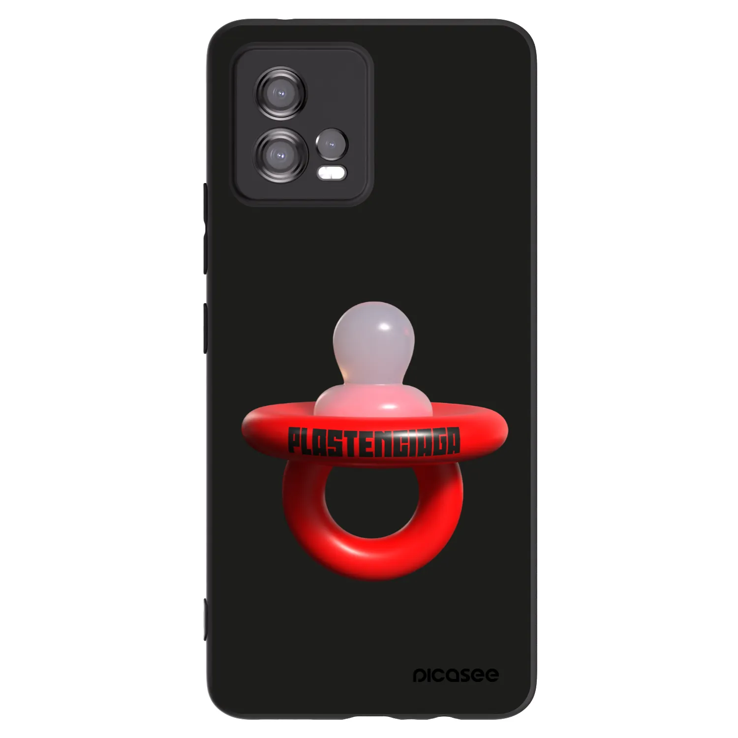 Picasee crna silikonska maskica za Motorola Moto G72 - Le Dudel
