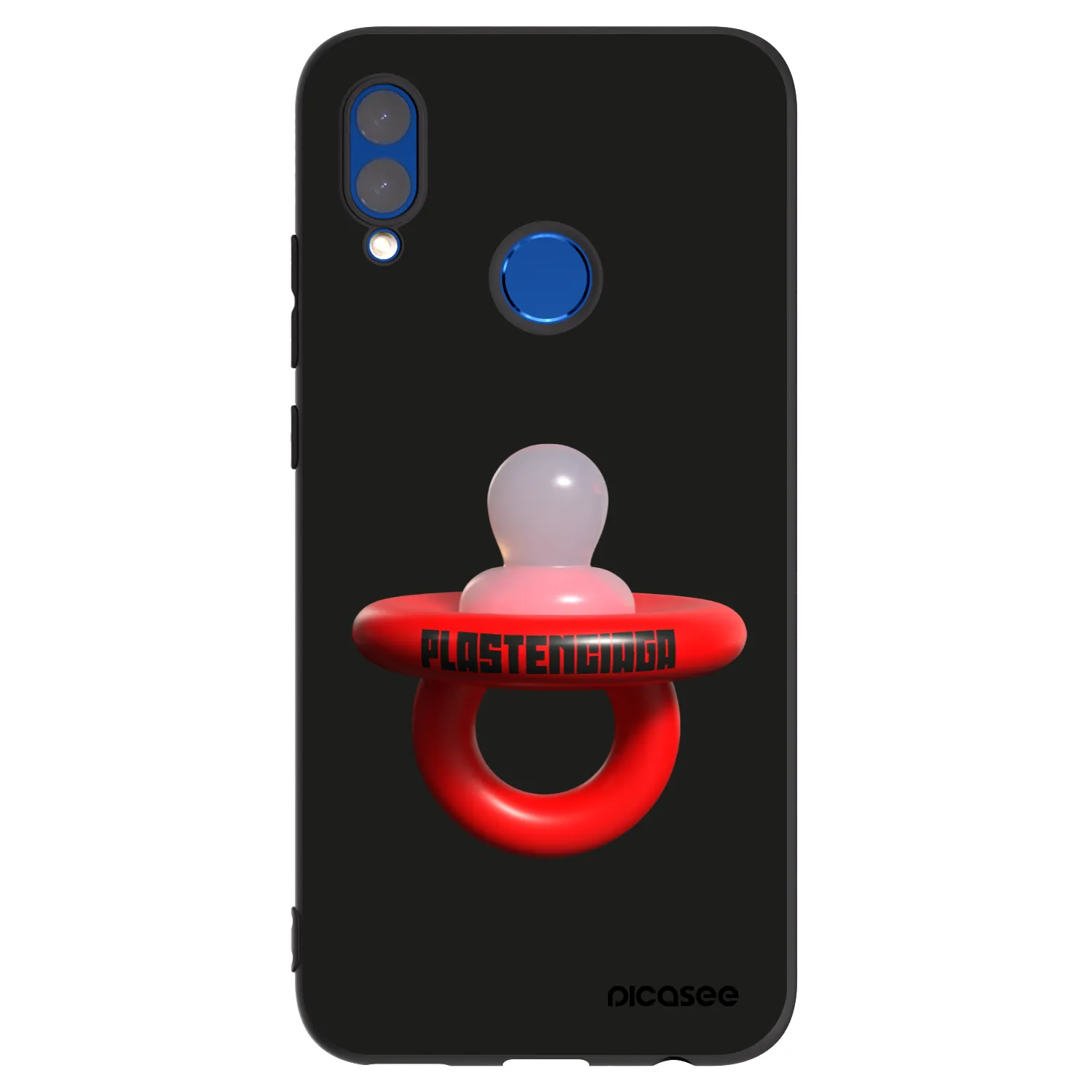 Picasee crna silikonska maskica za Honor 10 Lite - Le Dudel