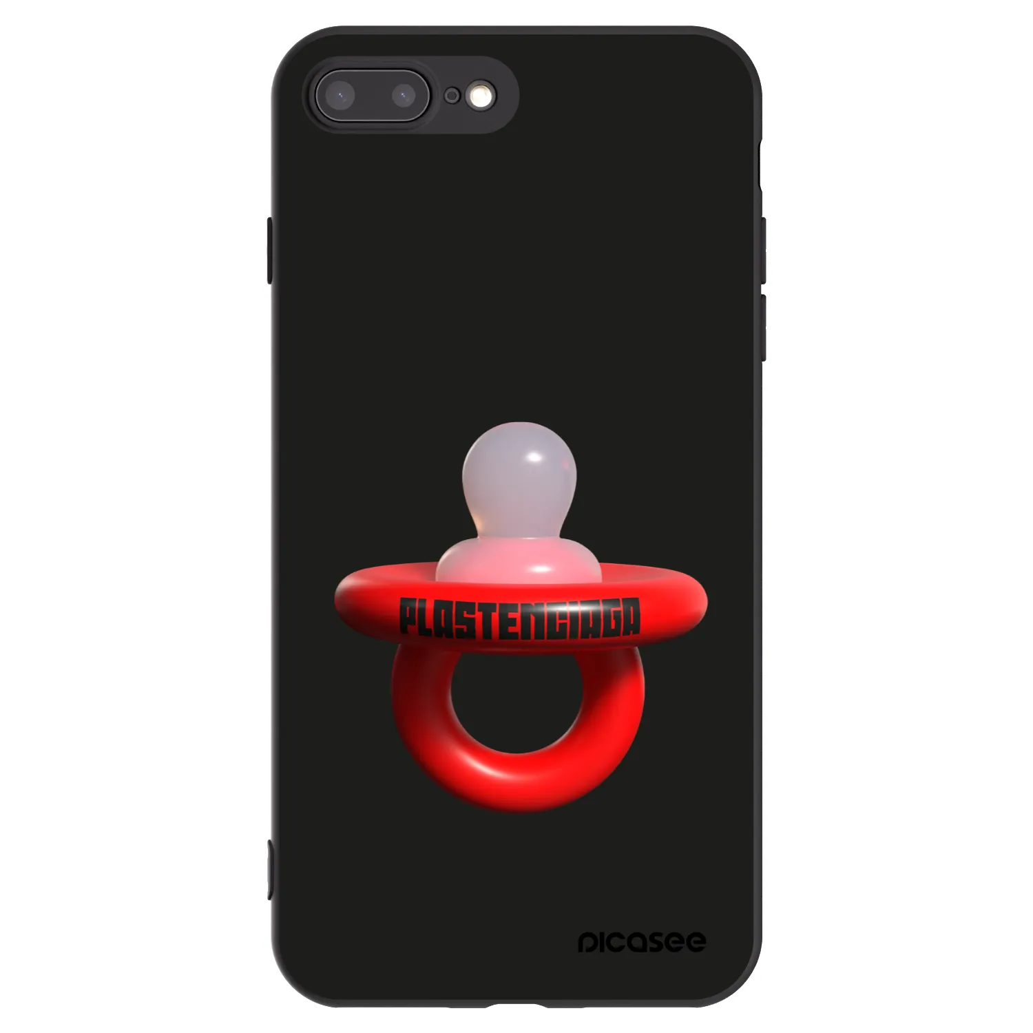 Picasee crna silikonska maskica za Apple iPhone 7 Plus - Le Dudel