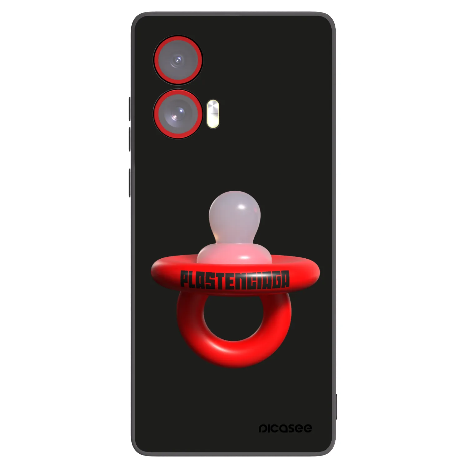 Picasee crna silikonska maskica za Motorola Edge 50 Fusion - Le Dudel