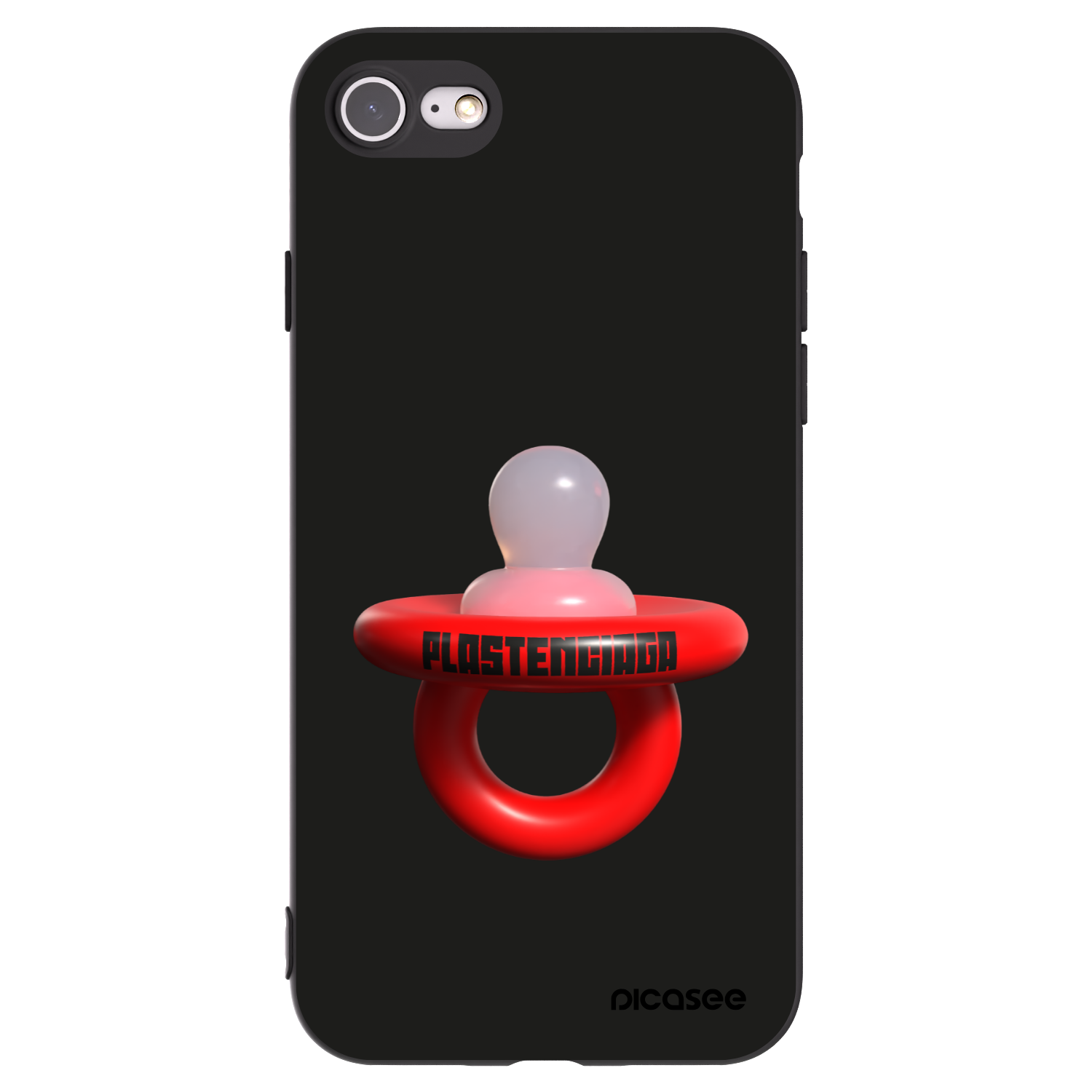 Picasee crna silikonska maskica za Apple iPhone SE 2020 - Le Dudel