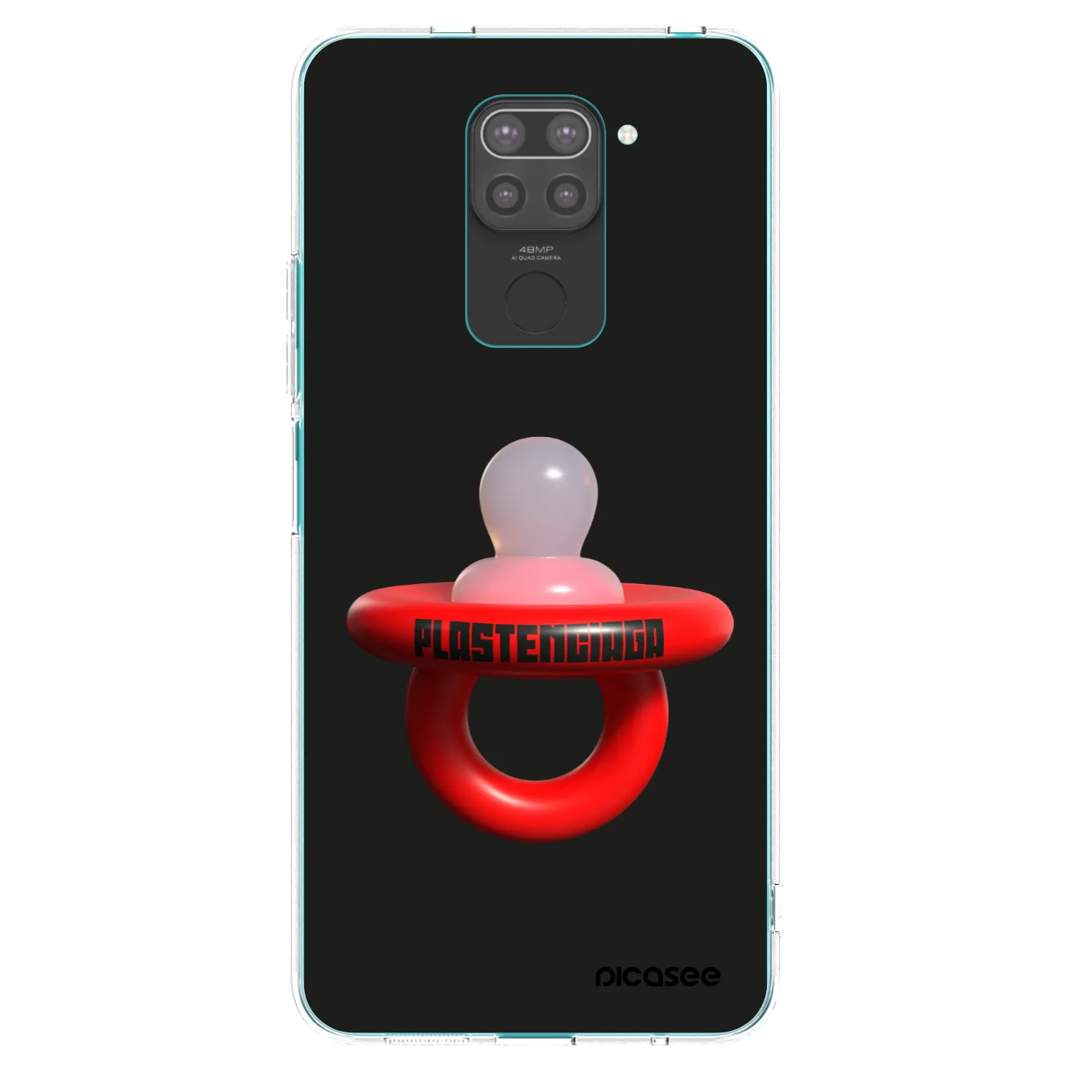 Picasee crna silikonska maskica za Xiaomi Redmi Note 9 - Le Dudel
