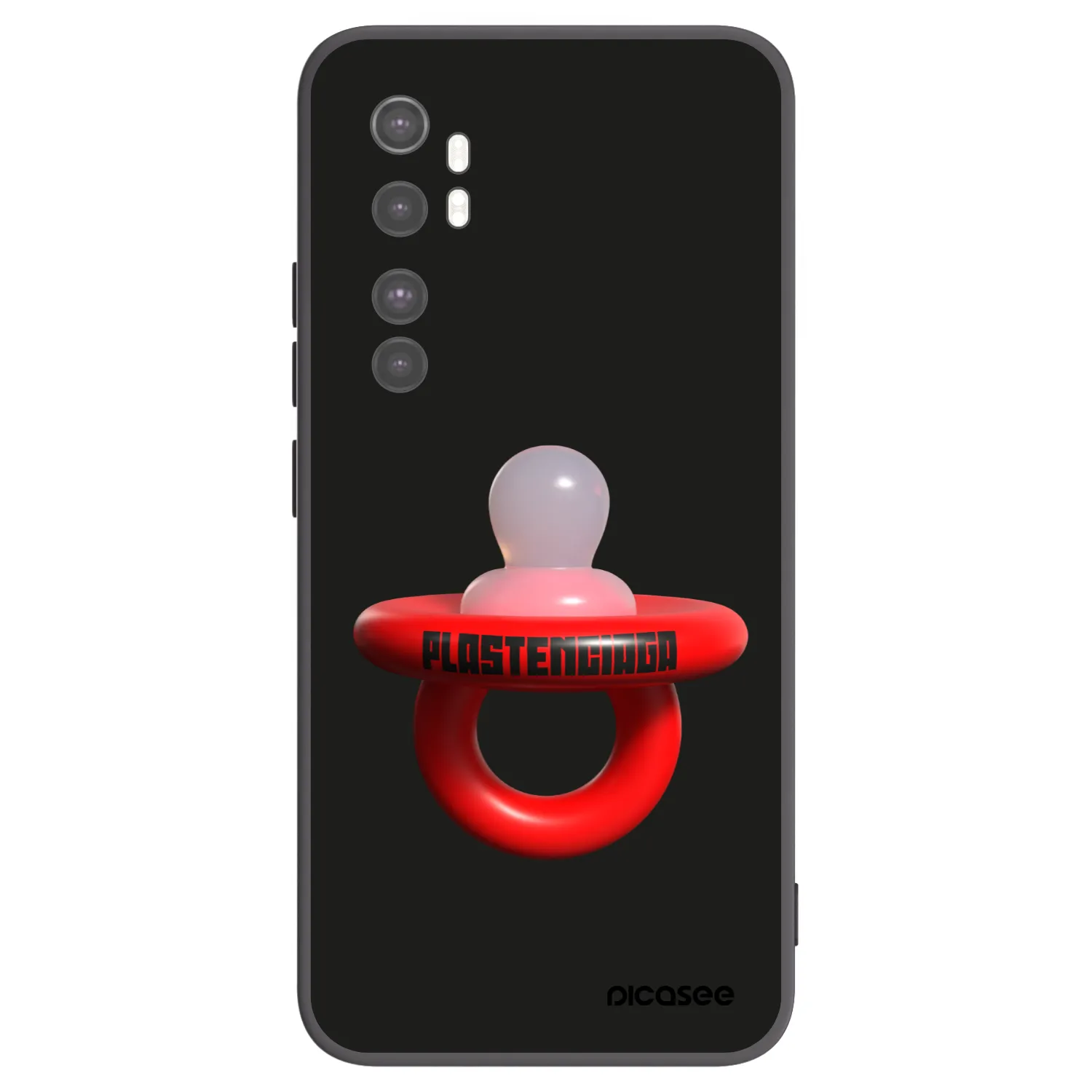 Picasee crna silikonska maskica za Xiaomi Mi Note 10 Lite - Le Dudel