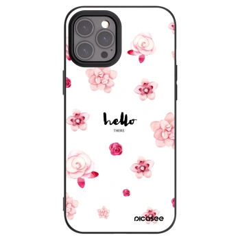 Picasee crna silikonska maskica za Apple iPhone 12 Pro Max - Hello there