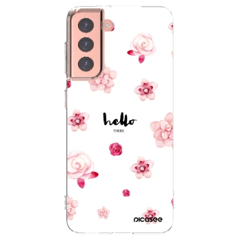 Picasee silikonska prozirna maskica za Samsung Galaxy S21 5G G991B - Hello there