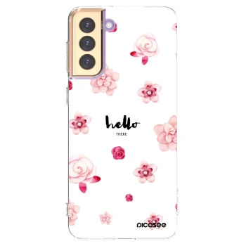 Picasee silikonska prozirna maskica za Samsung Galaxy S21+ 5G G996F - Hello there