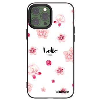 Picasee crna silikonska maskica za Apple iPhone 13 Pro Max - Hello there
