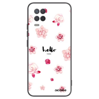 Picasee crna silikonska maskica za Realme 8 5G - Hello there
