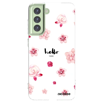 Picasee silikonska prozirna maskica za Samsung Galaxy S21 FE 5G - Hello there