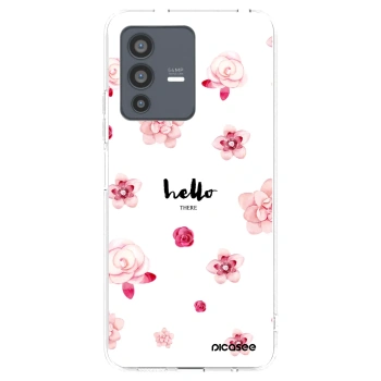 Picasee silikonska prozirna maskica za Vivo V23 5G - Hello there