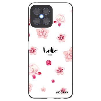 Picasee crna silikonska maskica za Honor X8 4G - Hello there