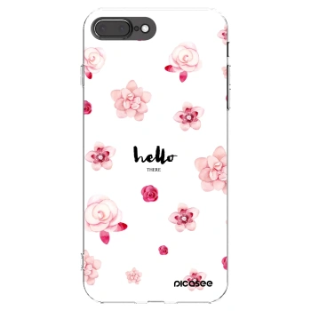 Picasee silikonska prozirna maskica za Apple iPhone 8 Plus - Hello there