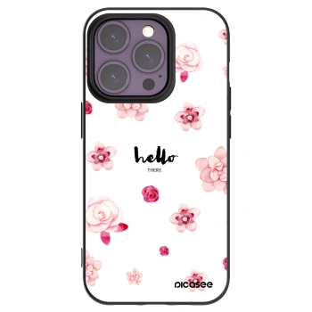 Picasee crna silikonska maskica za Apple iPhone 14 Pro - Hello there